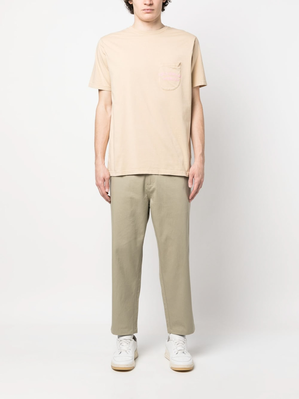Shop Universal Works Cotton Trousers In Beige