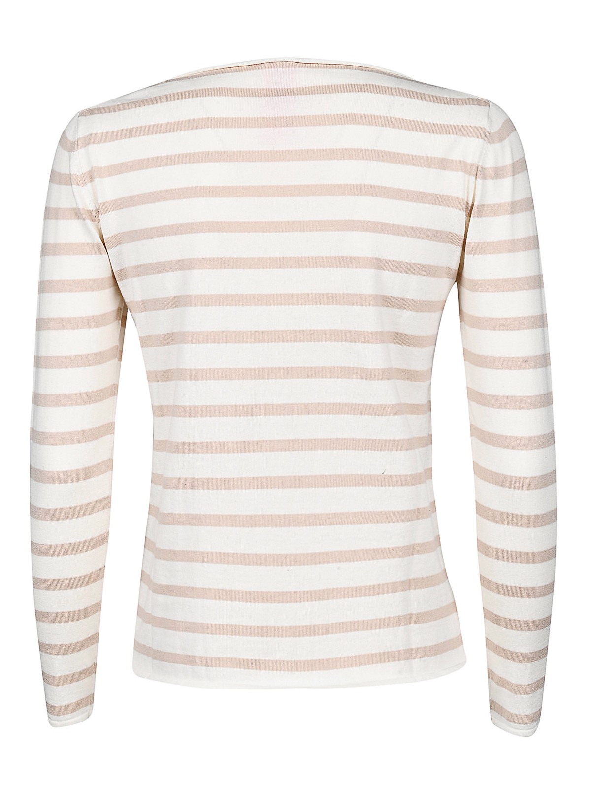 Shop Alessandro Aste Cashmere Blend Striped Sweater In Beige