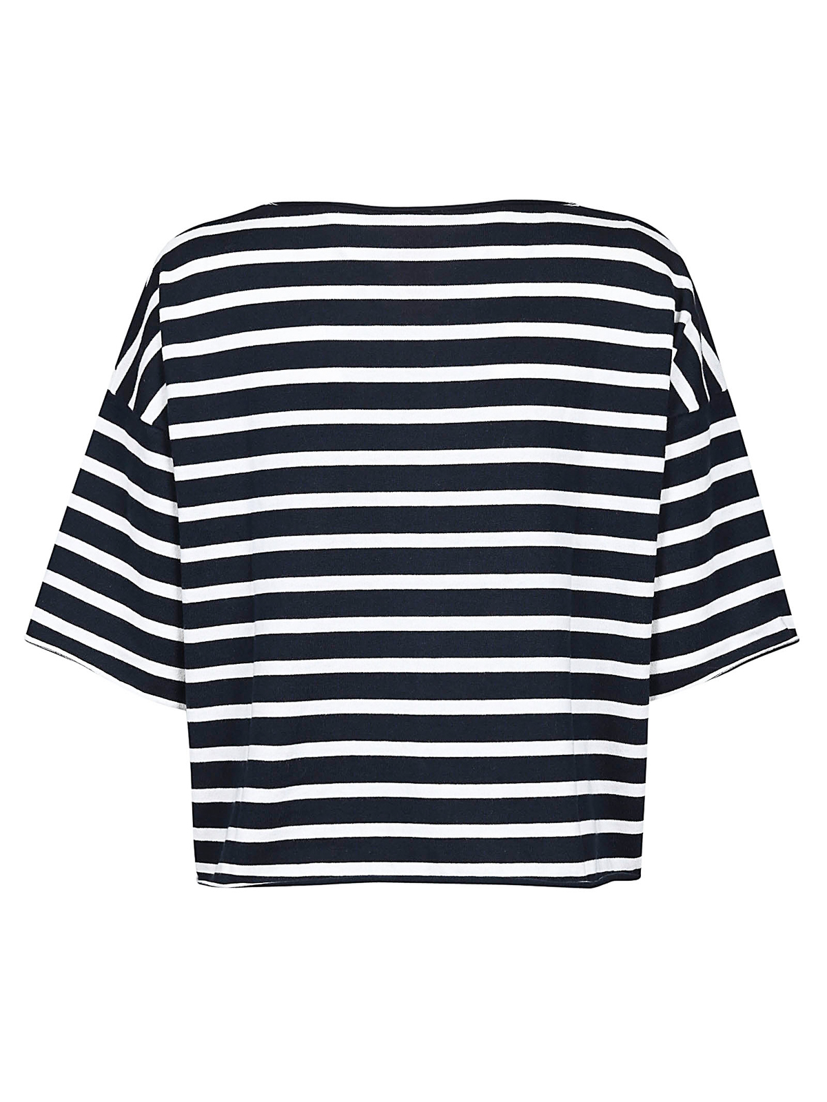 Shop Alessandro Aste Cashmere Blend Striped Tee In Blue