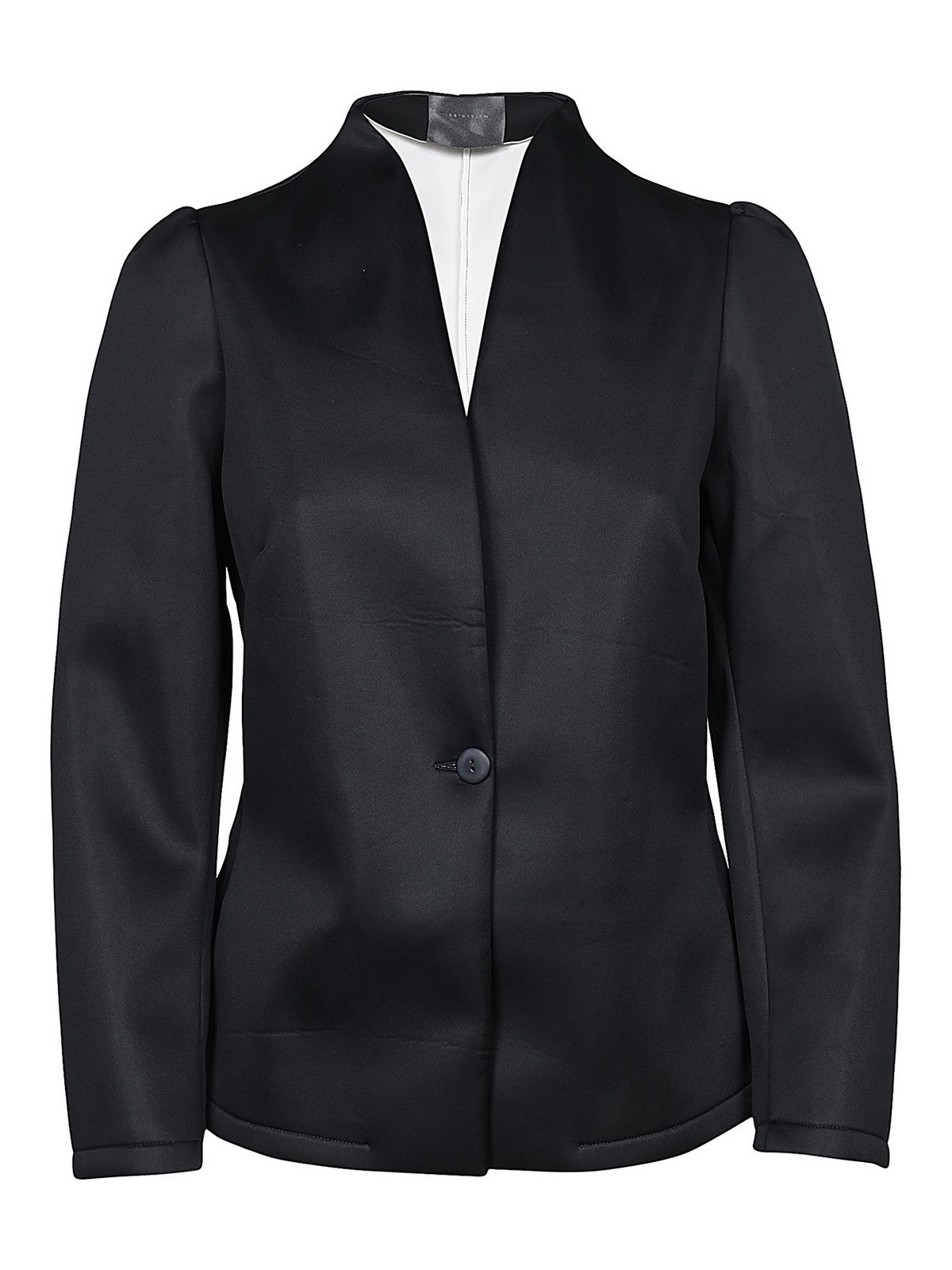 Es' Givien Single-breasted Blazer Jacket In Black