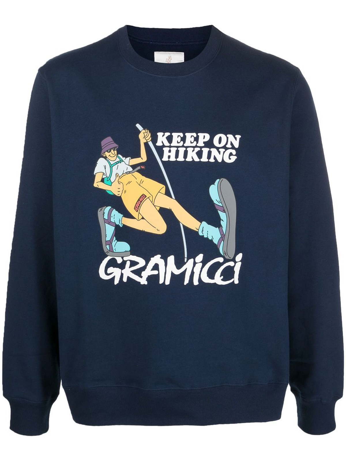 Shop Gramicci Cotton Sweatshirt In Blue