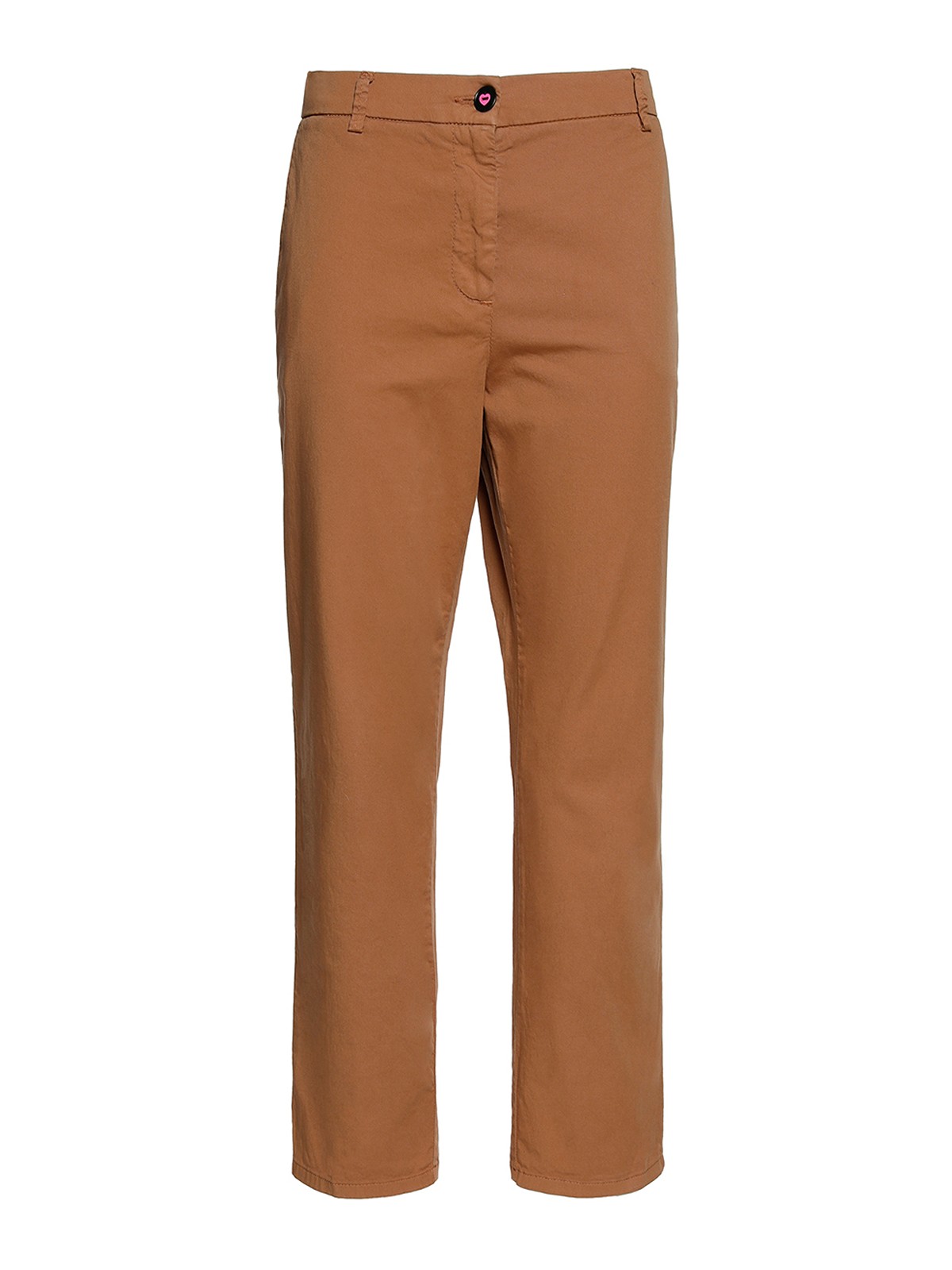 I Love My Pants Cotton Regular Fit Trousers In Brown