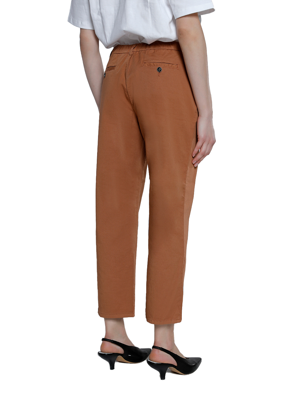 Shop I Love My Pants Cotton Regular Fit Trousers In Brown