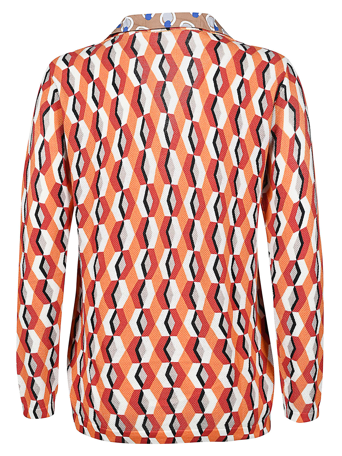 Shop In Bed With You Printed Single-breasted Blazer Jacket In Orange