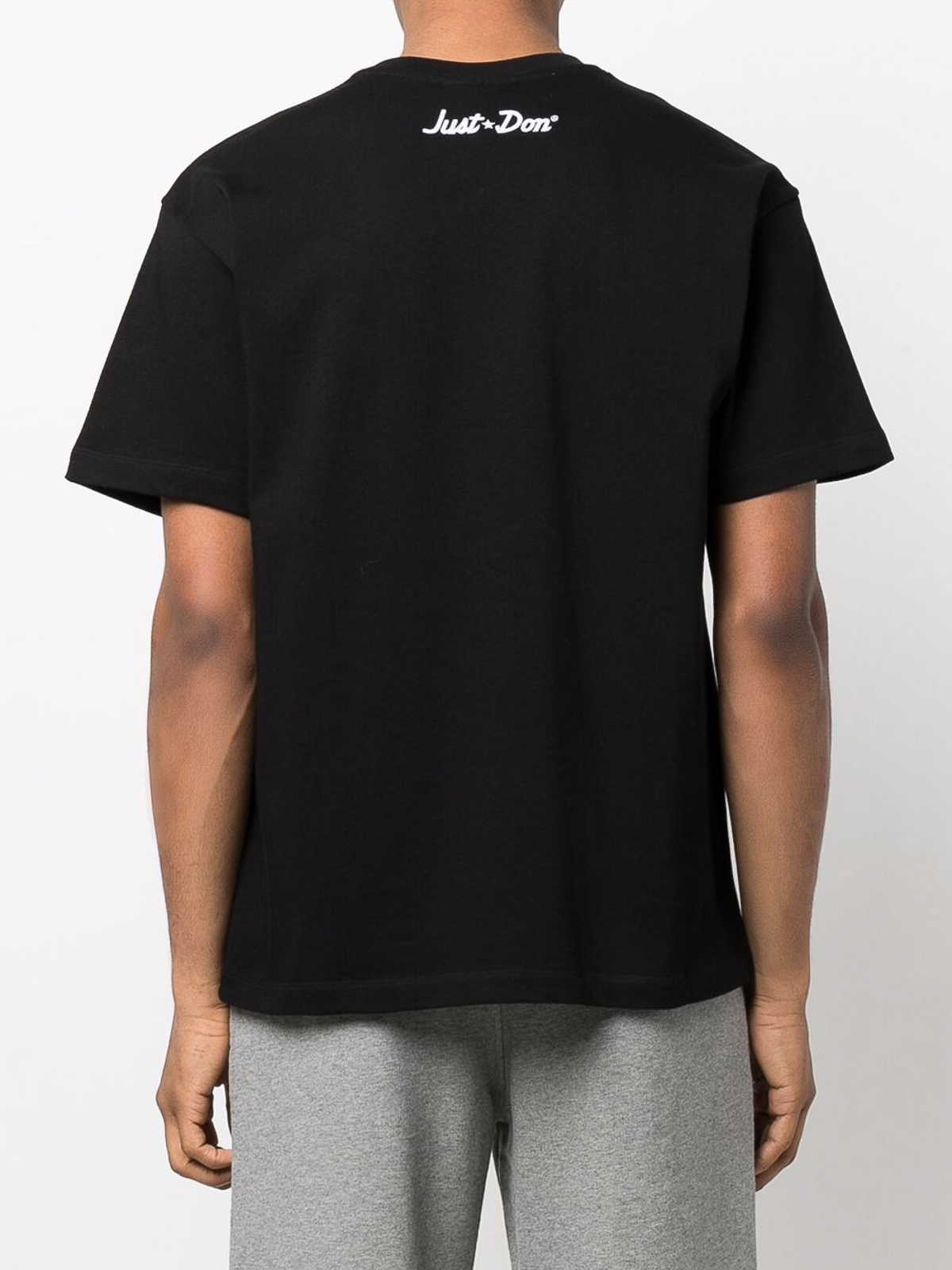 Shop Just Don Cotton Printed T-shirt In Black