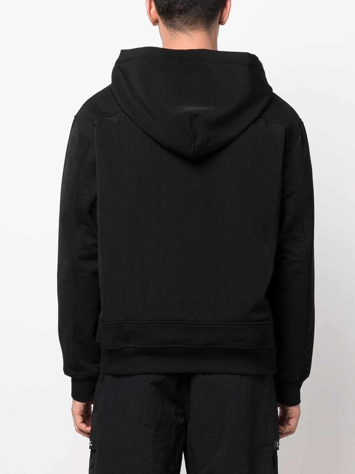 Shop Just Don Cotton Logo Hoodie In Negro