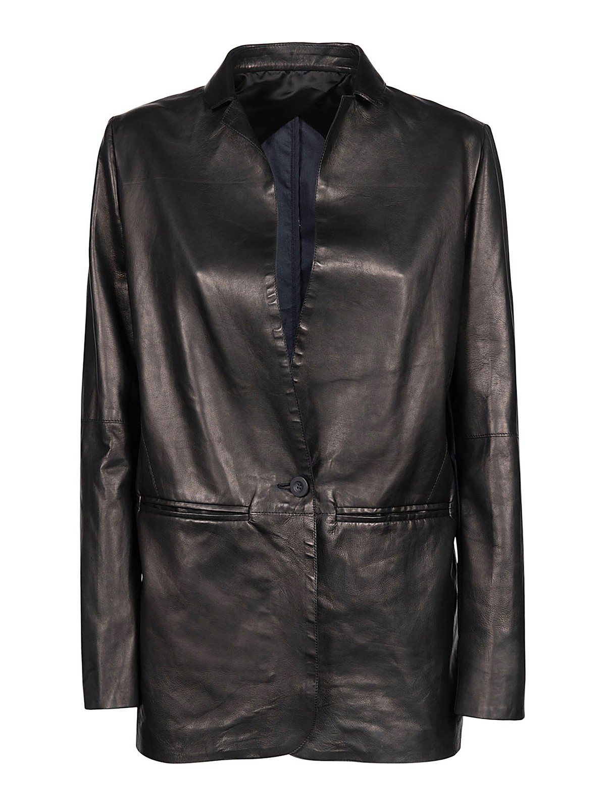 Shop Liven Leather Jacket In Negro