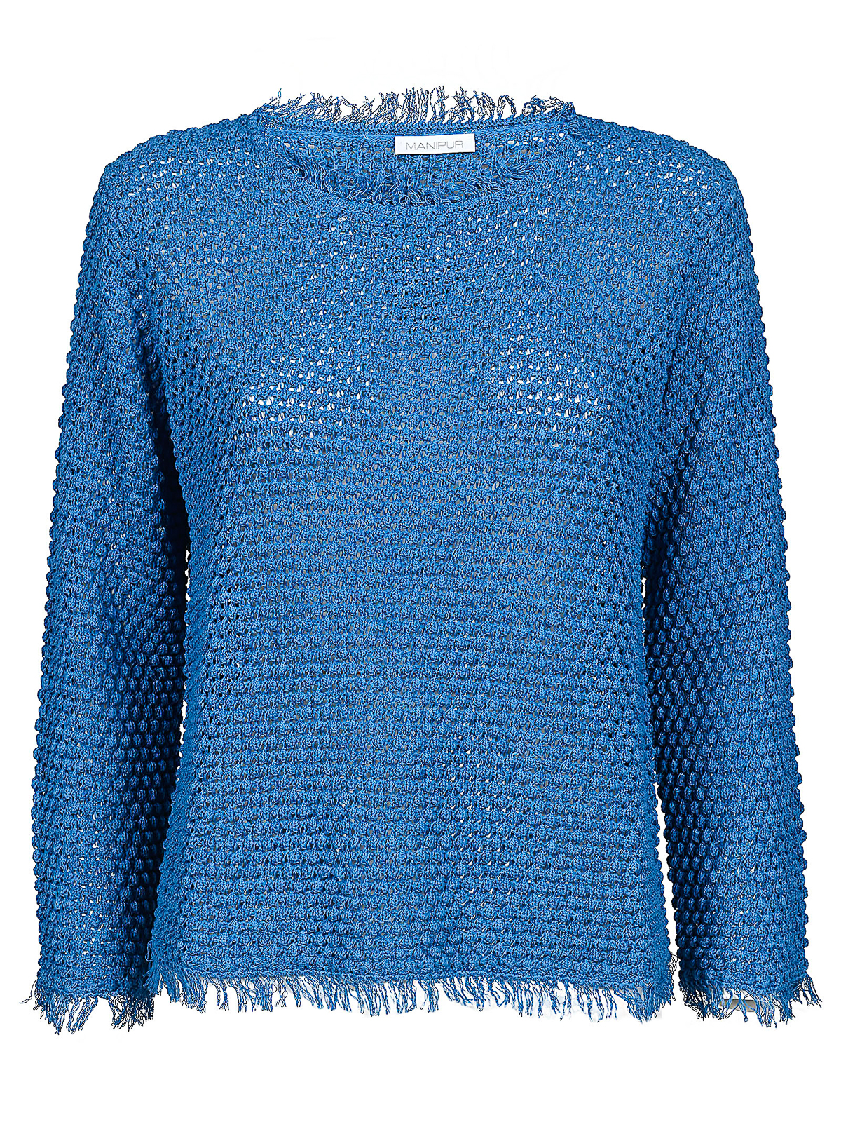 Shop Manipur Cashmere Cotton Sweater In Blue