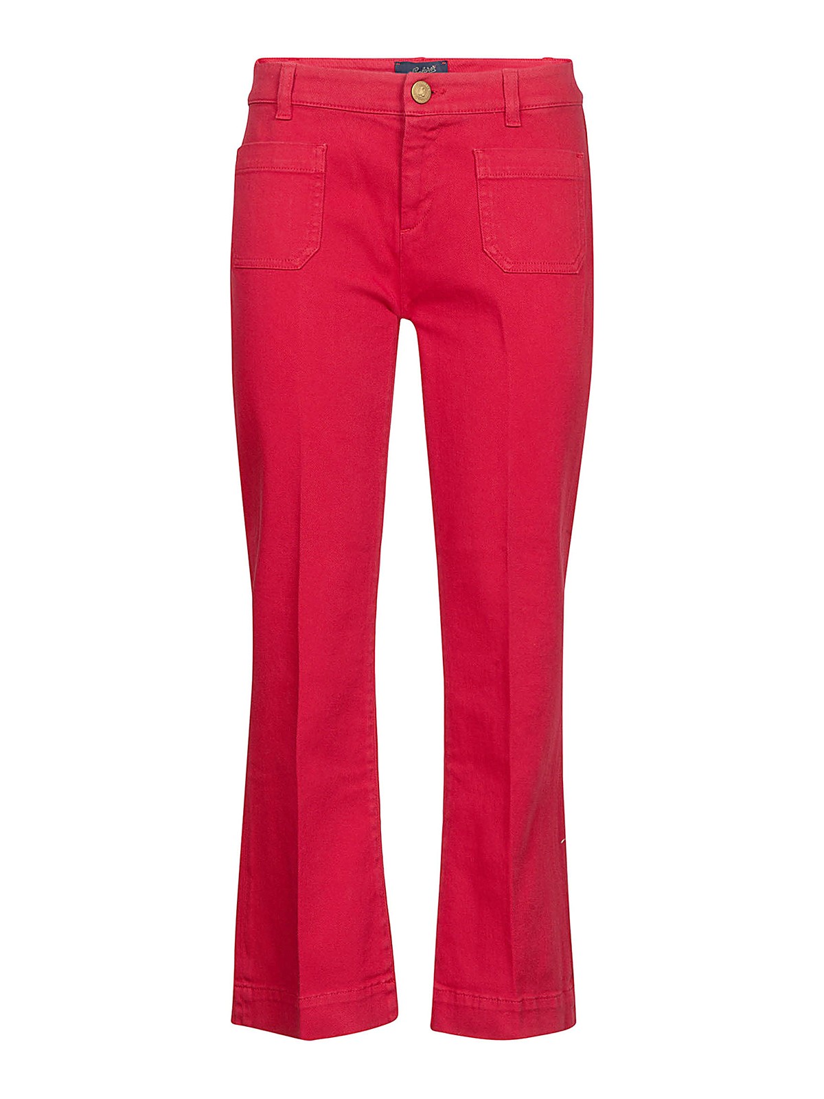 Shop Seafarer Cropped Flare Trousers In Red