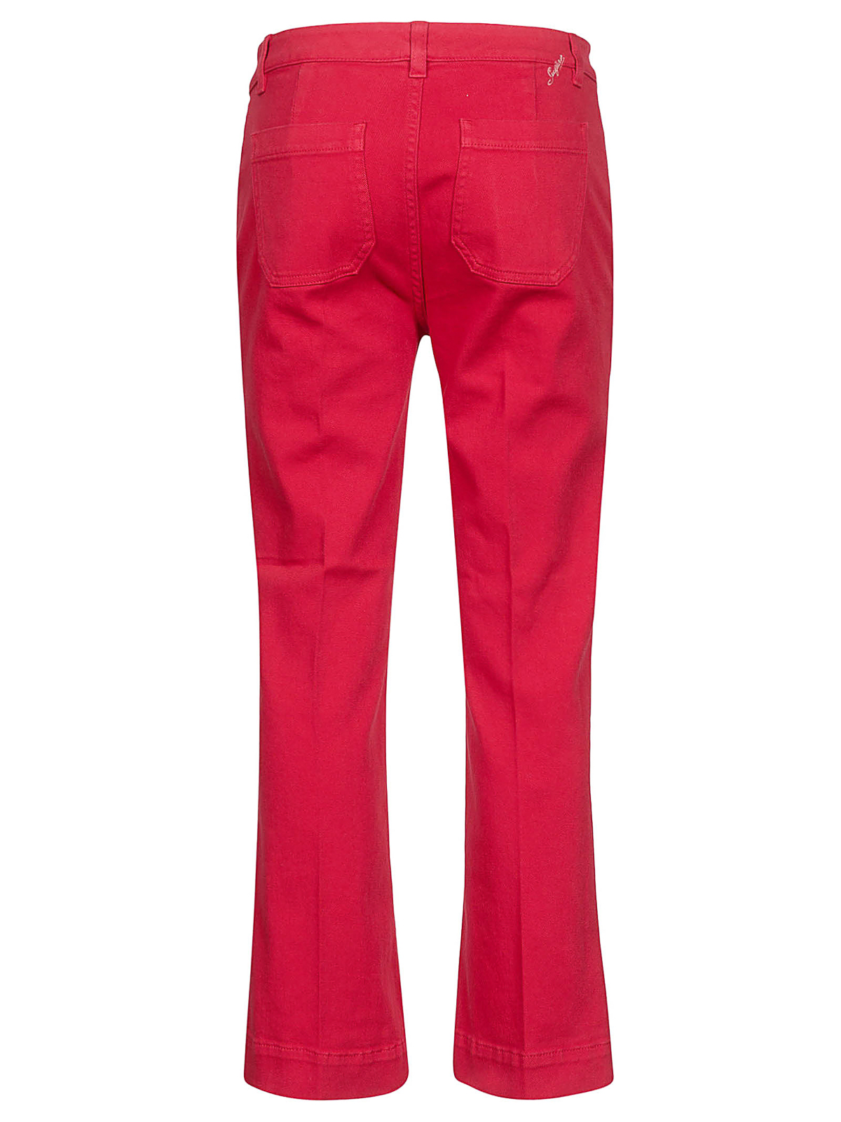 Shop Seafarer Cropped Flare Trousers In Red