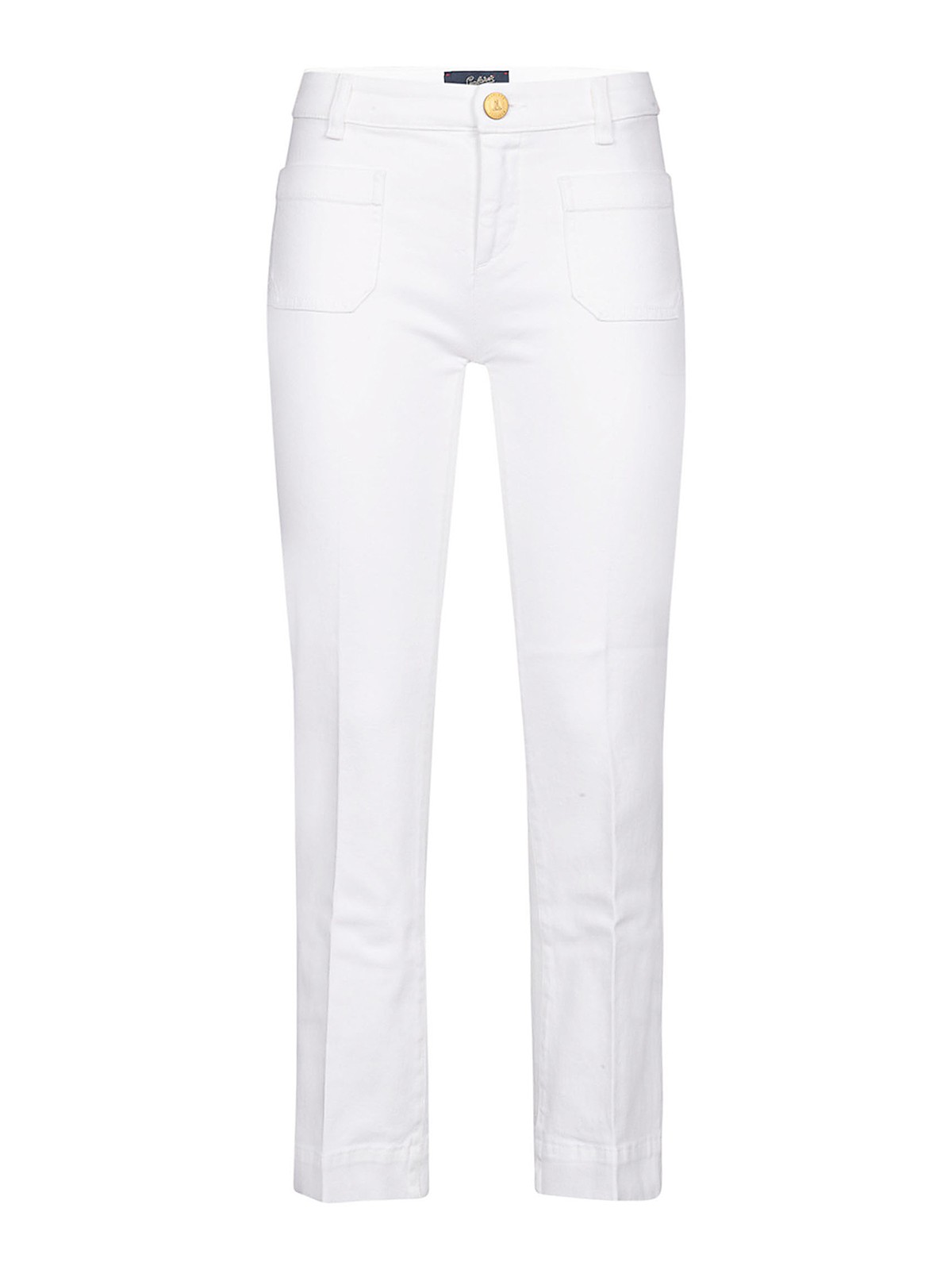 Seafarer Cropped Flare Trousers In White