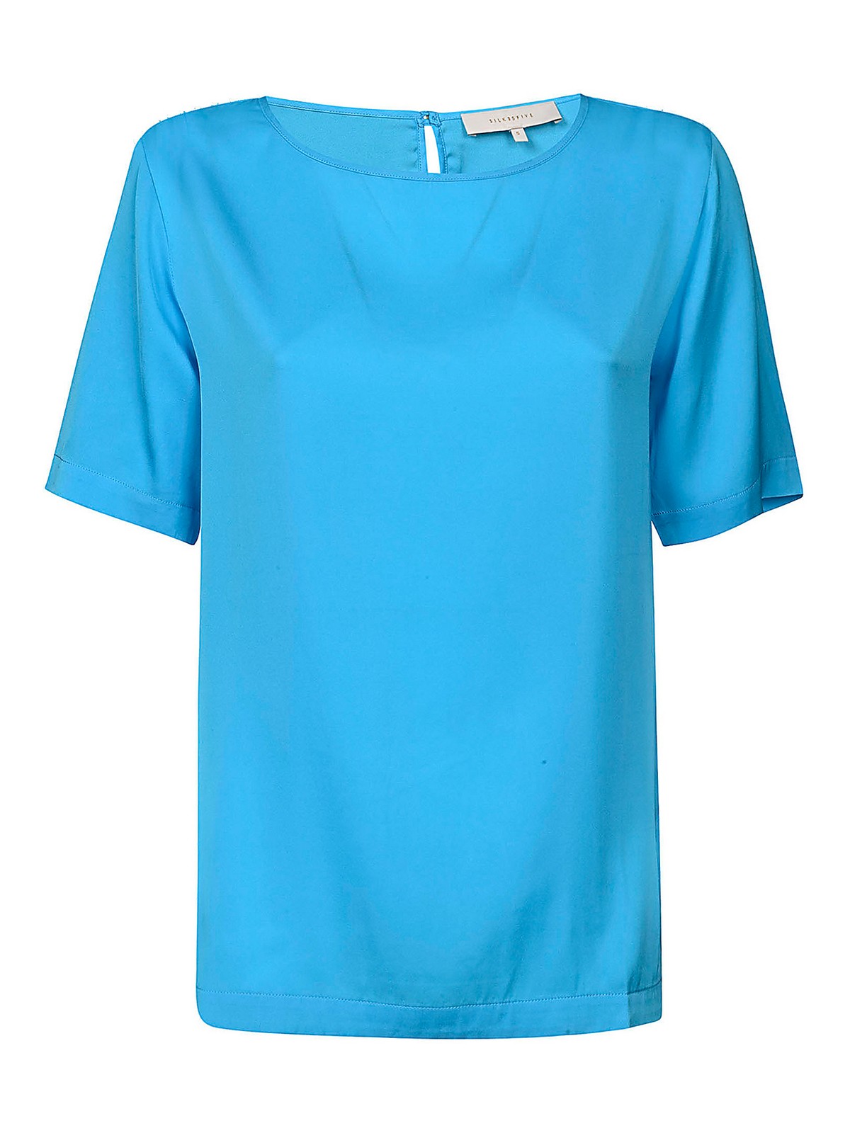 Silk95five Silk T-shirt In Blue