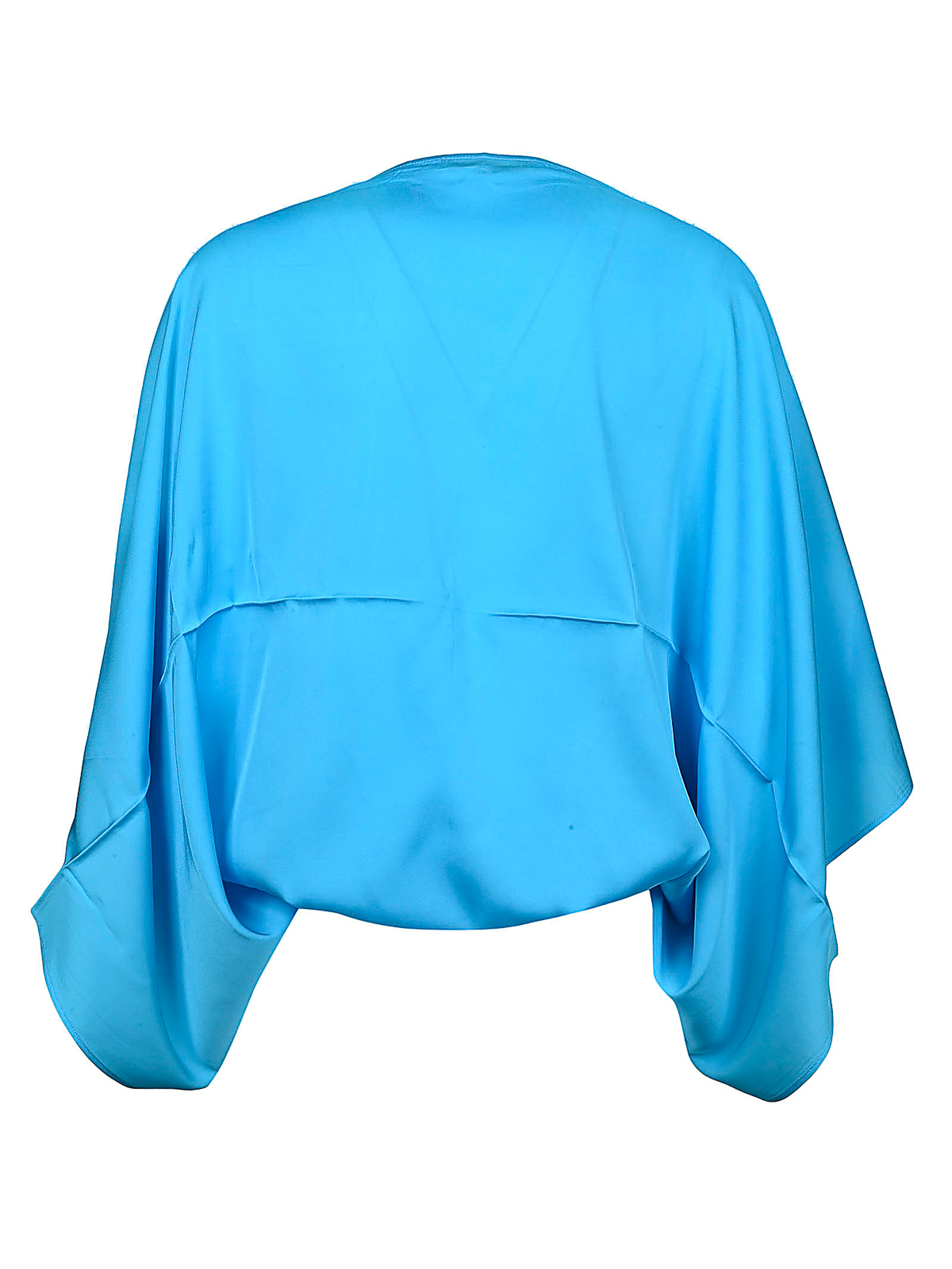 Shop Silk95five Silk Wide Sleeve Cape In Blue