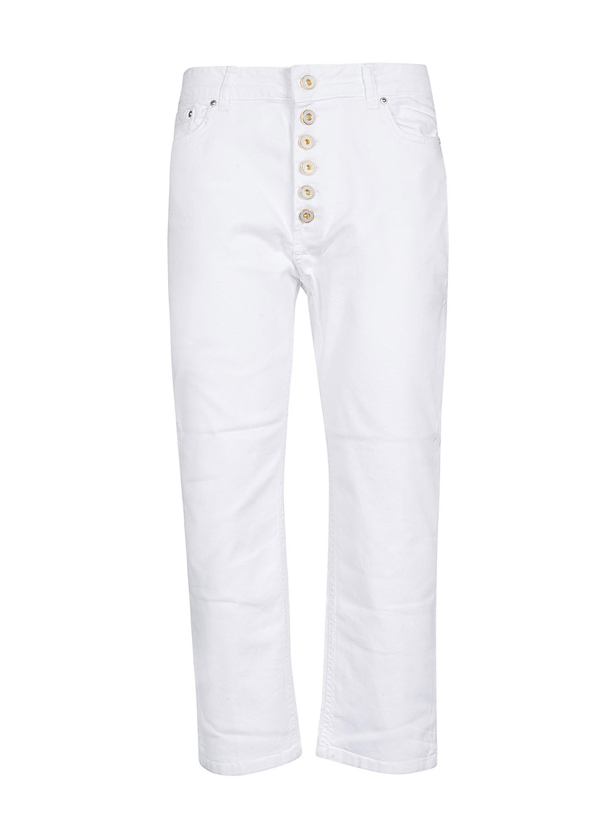 Shop Skill&genes Denim Cropped Jeans In White