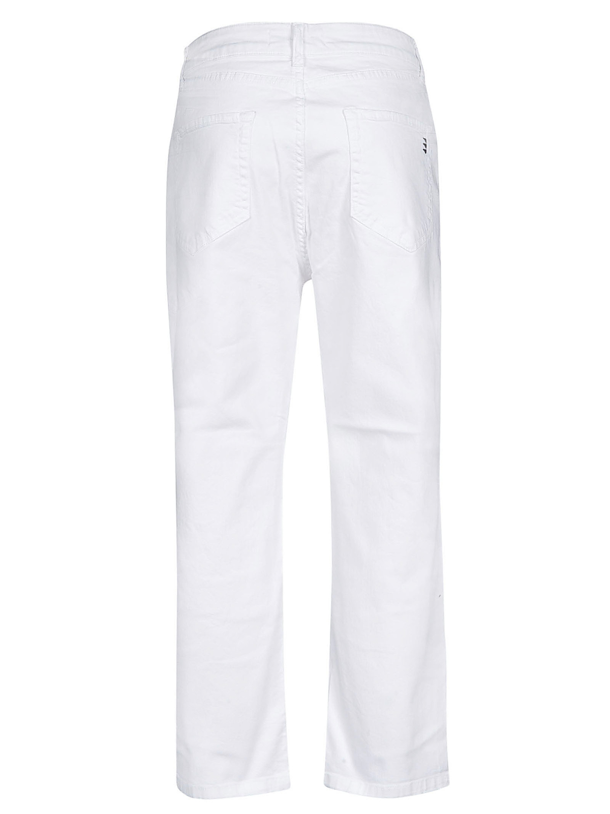Shop Skill&genes Denim Cropped Jeans In White