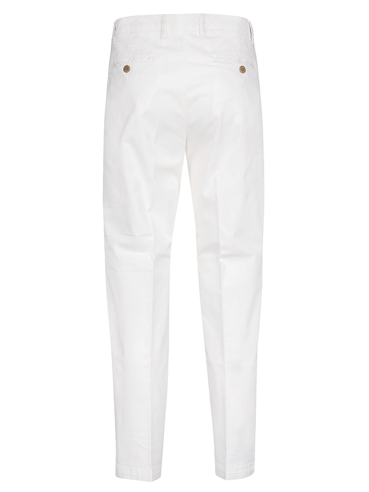 Shop Skill&genes Cotton Trousers In White