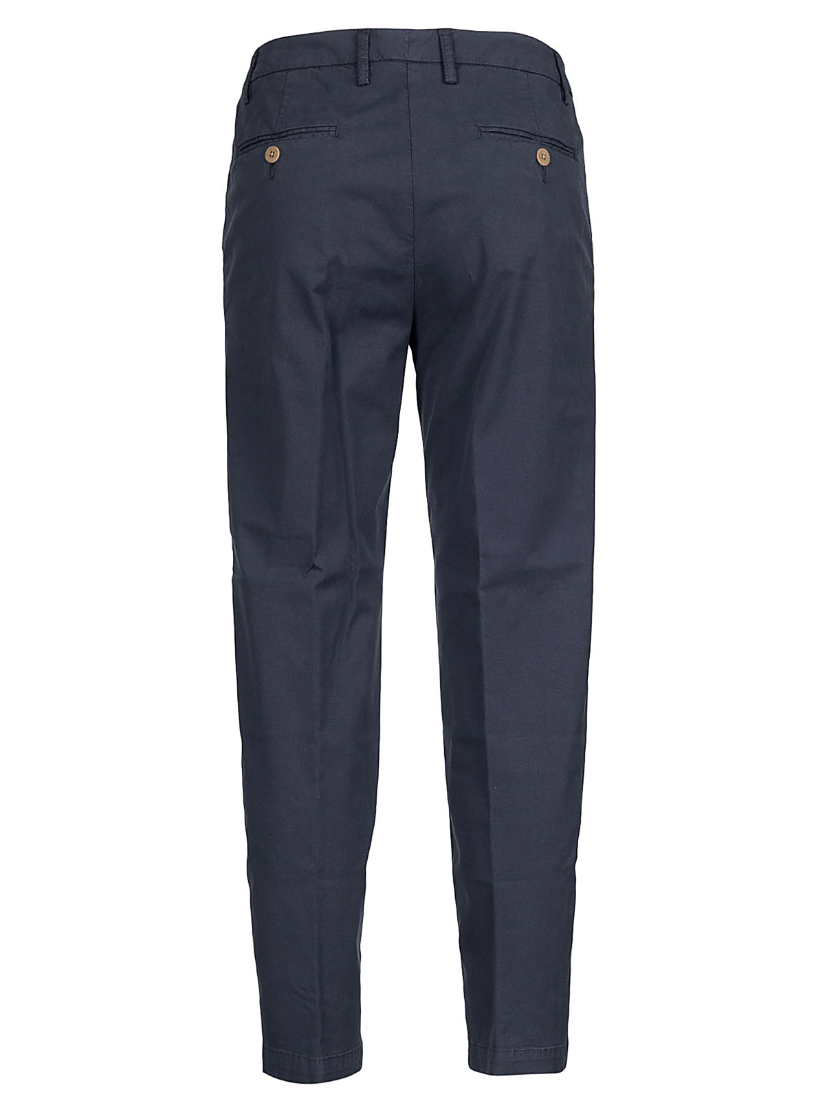 Shop Skill&genes Cotton Trousers In Blue
