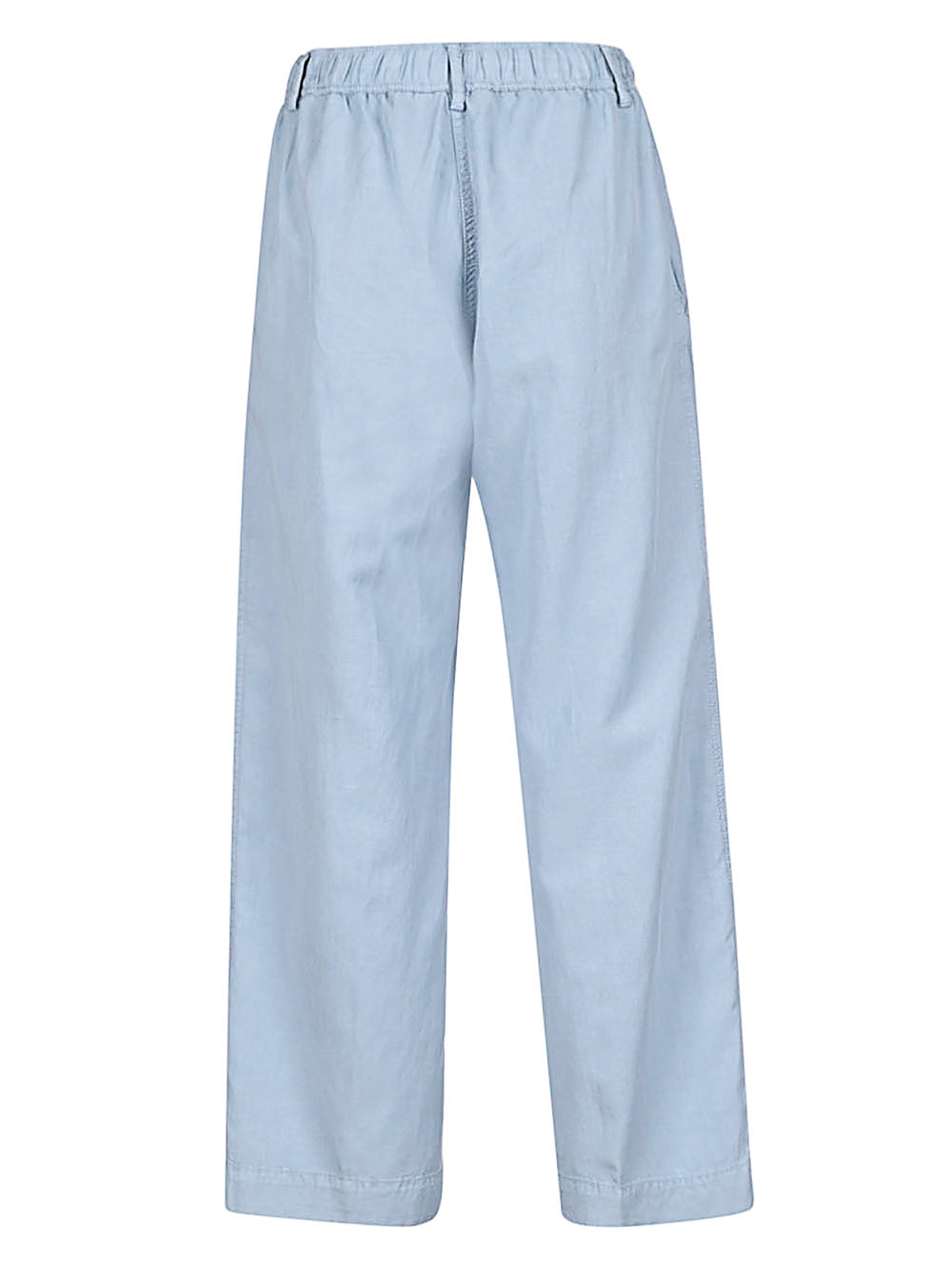 Shop Skill&genes Cropped Trousers In Blue