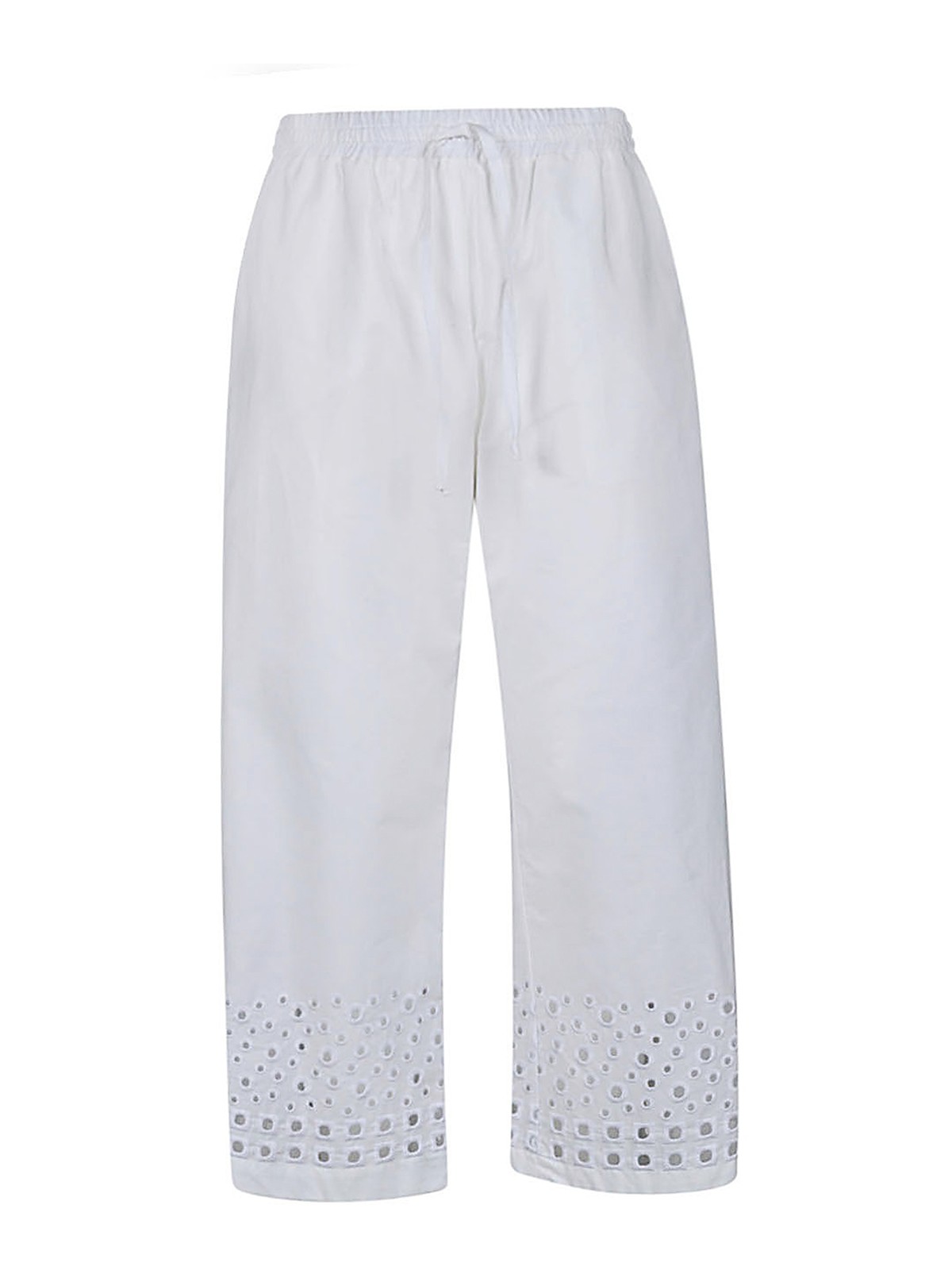Skill&genes Cropped Trousers In White