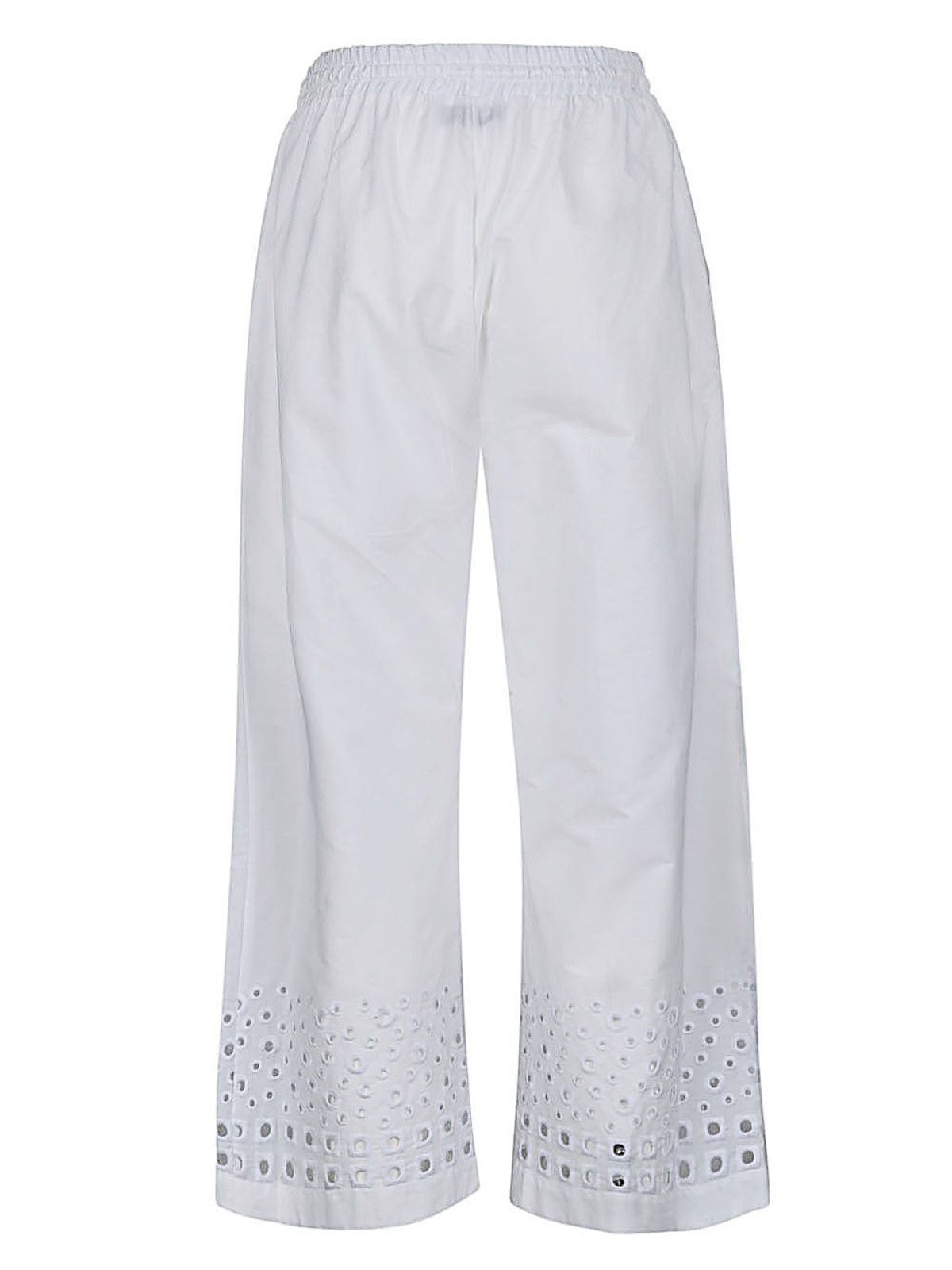 Shop Skill&genes Cropped Trousers In White