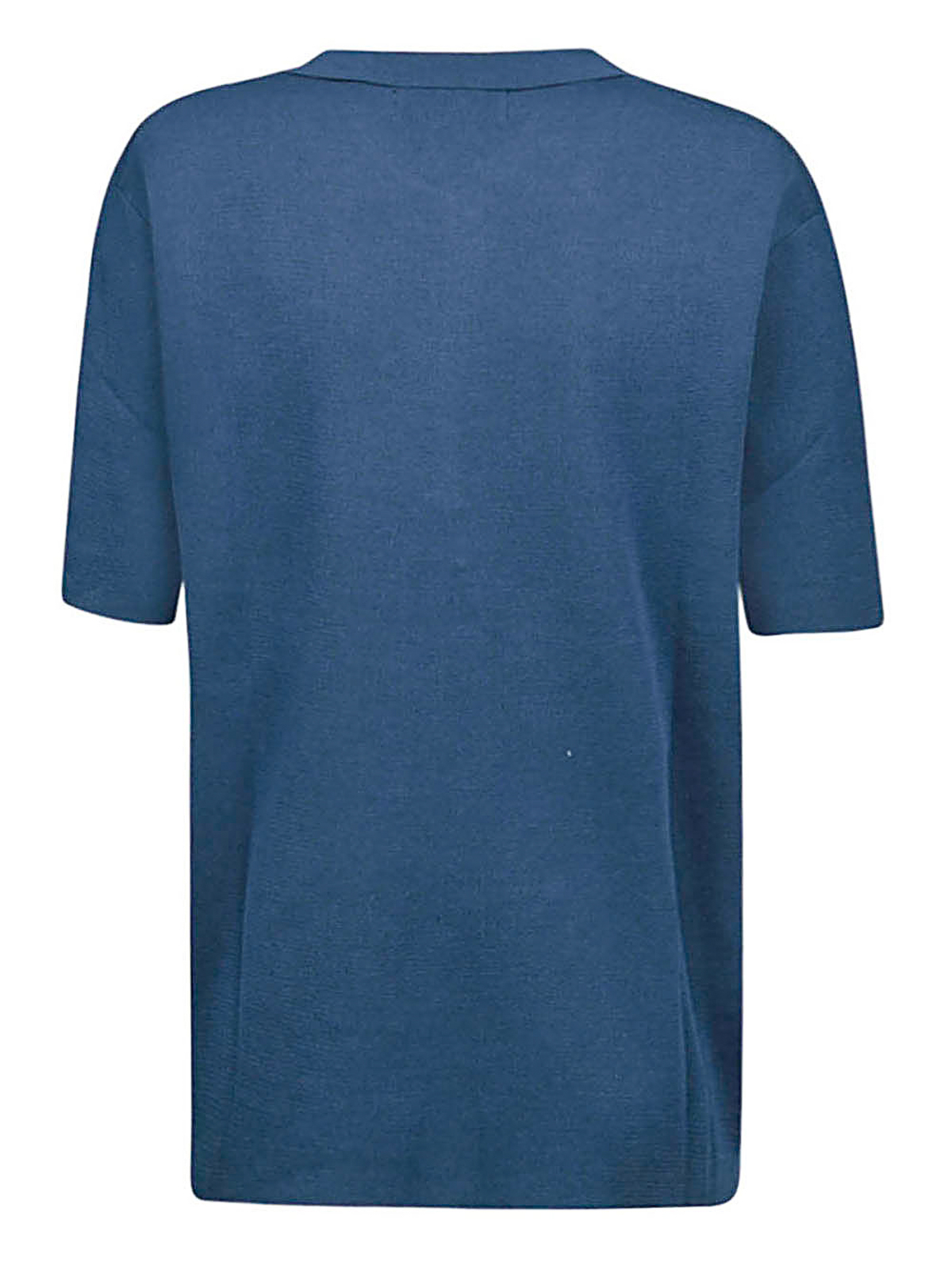 Shop Skill&genes V-necked Polo Shirt In Blue