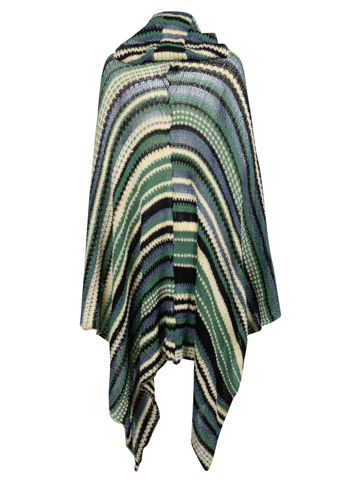 Shop Vitelli Striped Poncho In Multicolor
