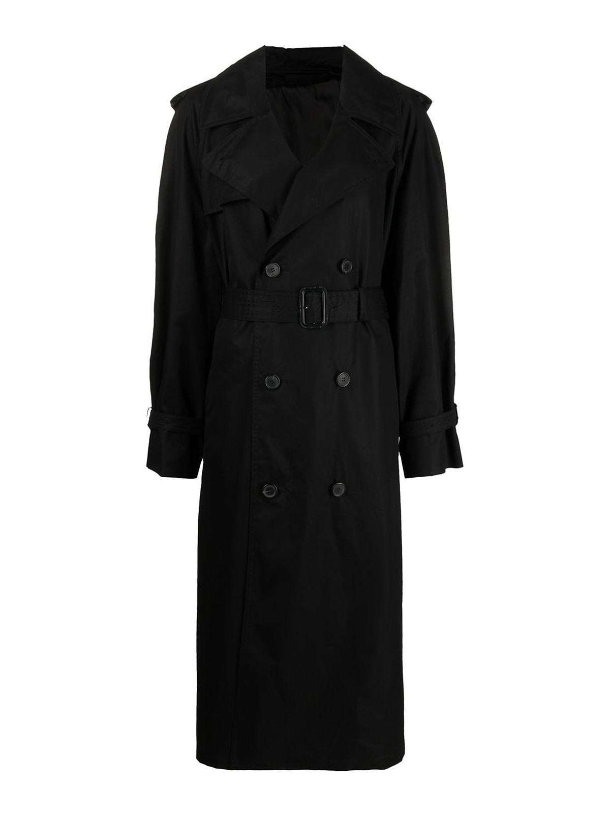 Wardrobe.nyc Black Double-breasted Trench Coat In Negro