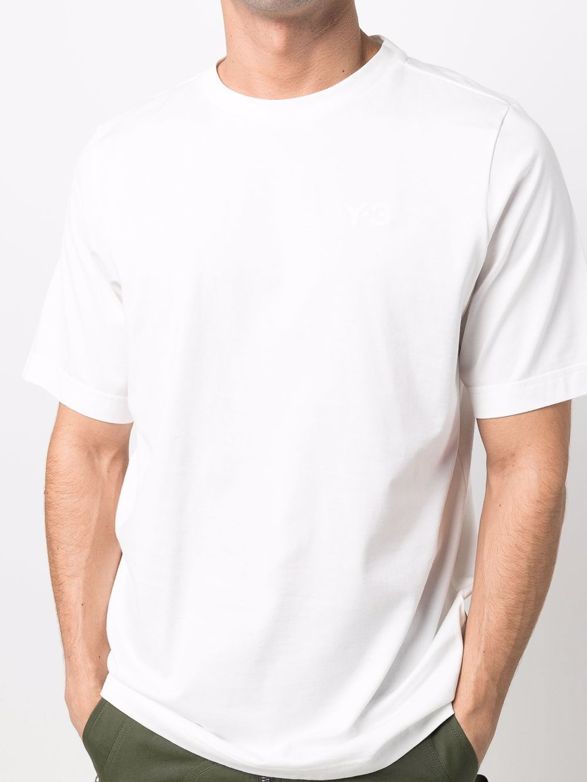 Shop Y-3 Cotton Oversized T-shirt In White