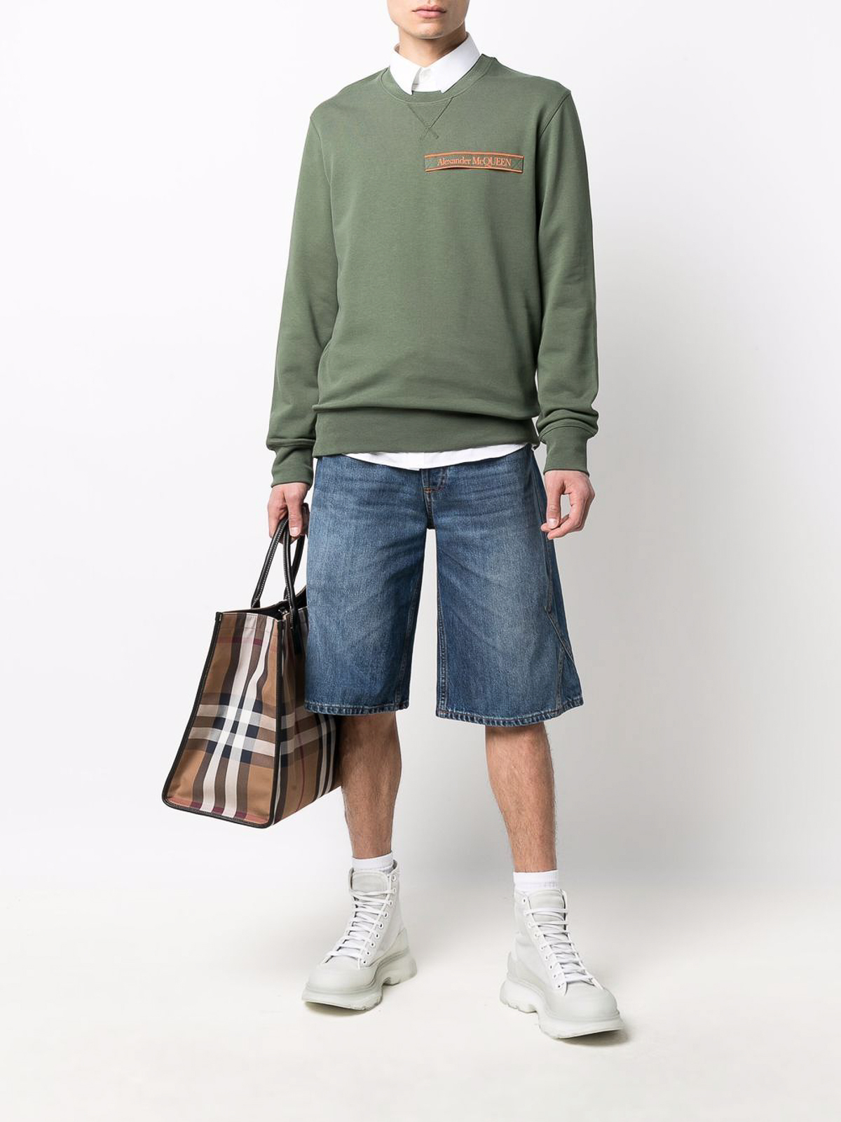 Alexander Mcqueen Denim shorts - Blue - Men | 677779QSY664001 Alexander Mcqueen Denim shorts - Blue - Men | 677779QSY664001