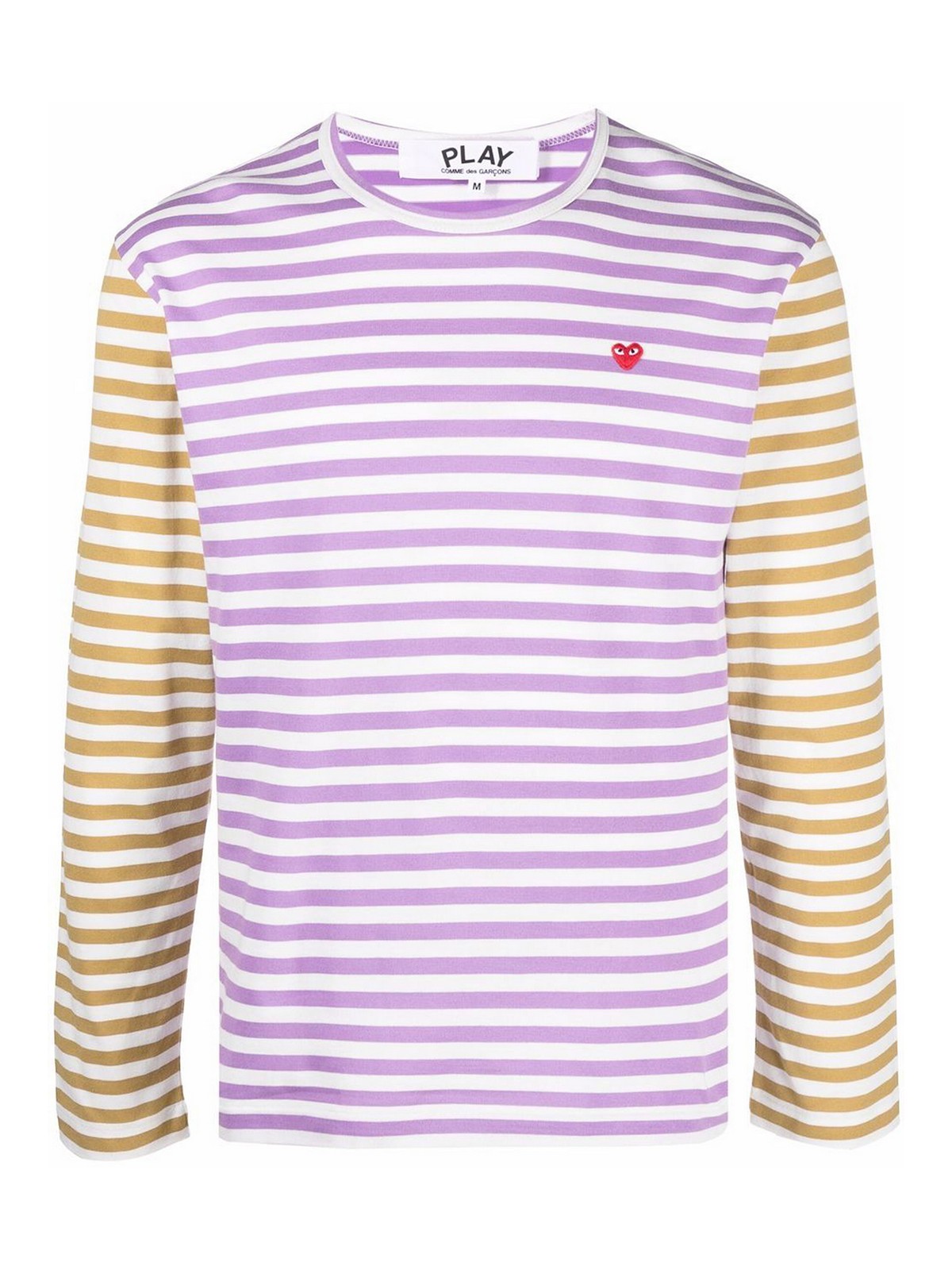 Comme Des Garçons Multicolor Striped Long-sleeve Shirt In Purple