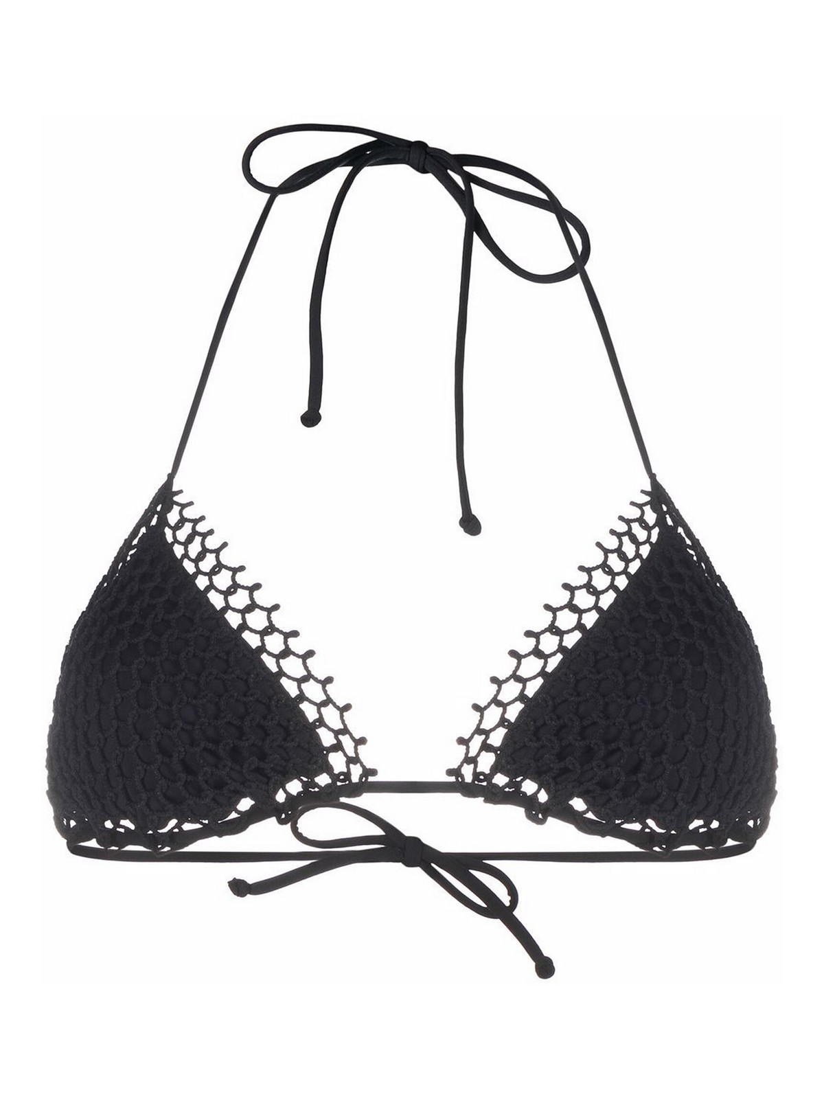 Shop La Perla Etoile Triangle Bikini Top In Black