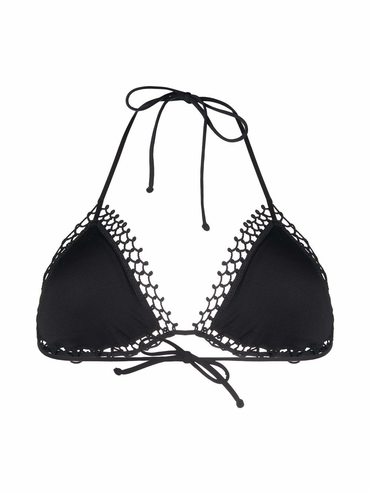Shop La Perla Etoile Triangle Bikini Top In Black