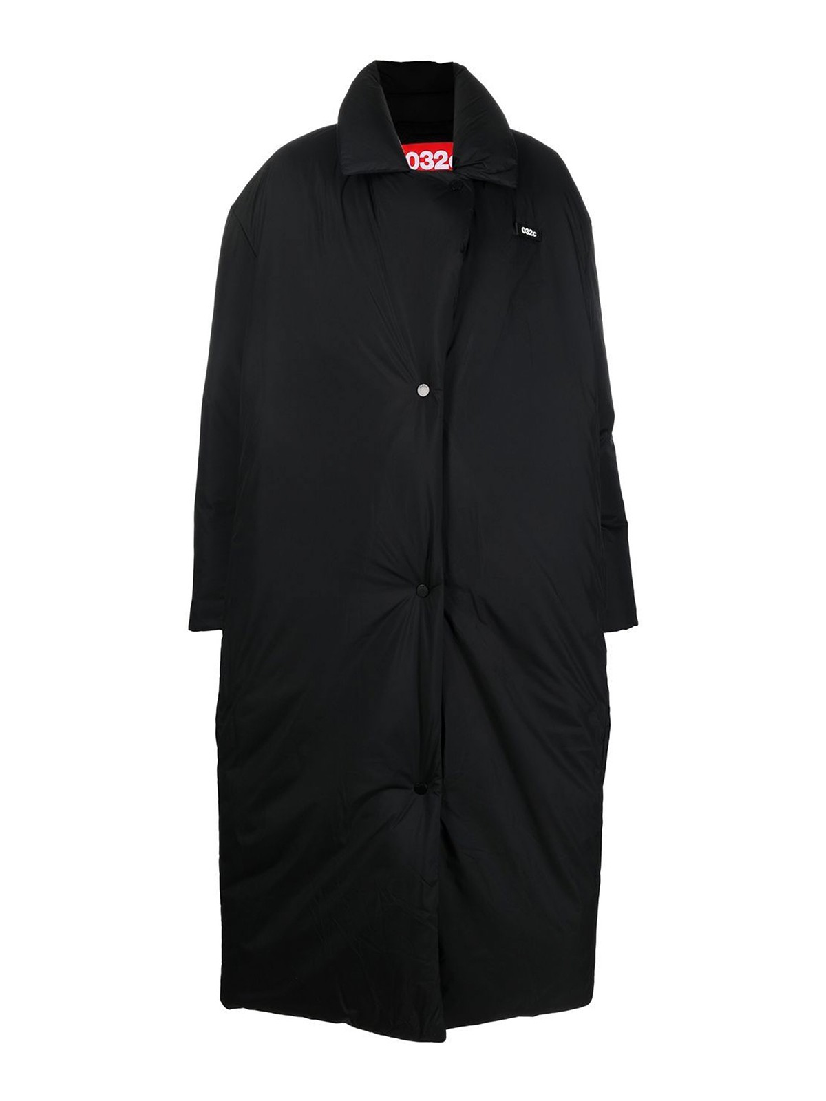 Padded jackets 032C - Long puffer down jacket - W6030BLACK