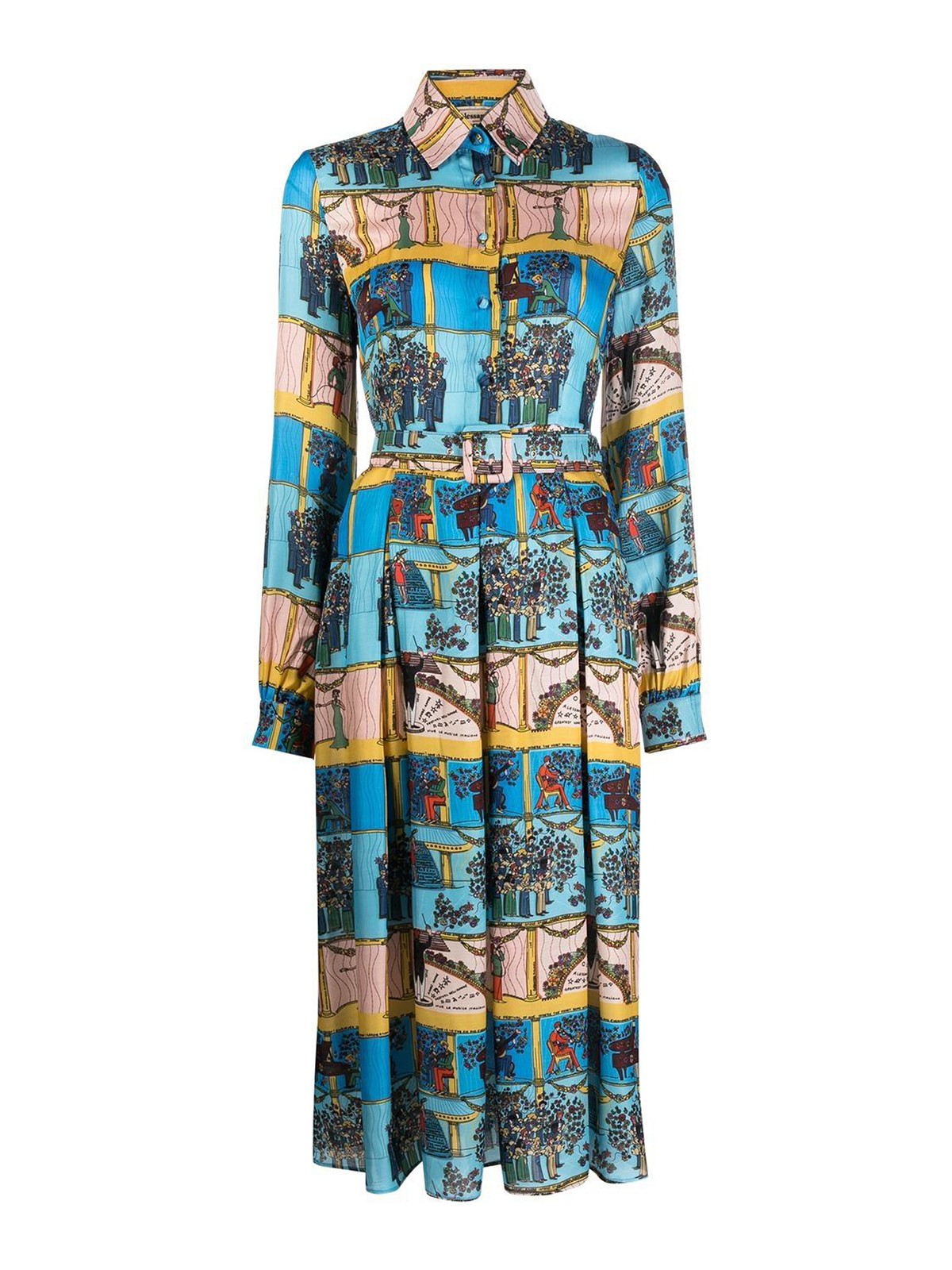 【ALESSANDRO ENRIQUEZ】Printed poplin shirt dress Alessandro Enriquez floral-print Shirt Dress | Pink