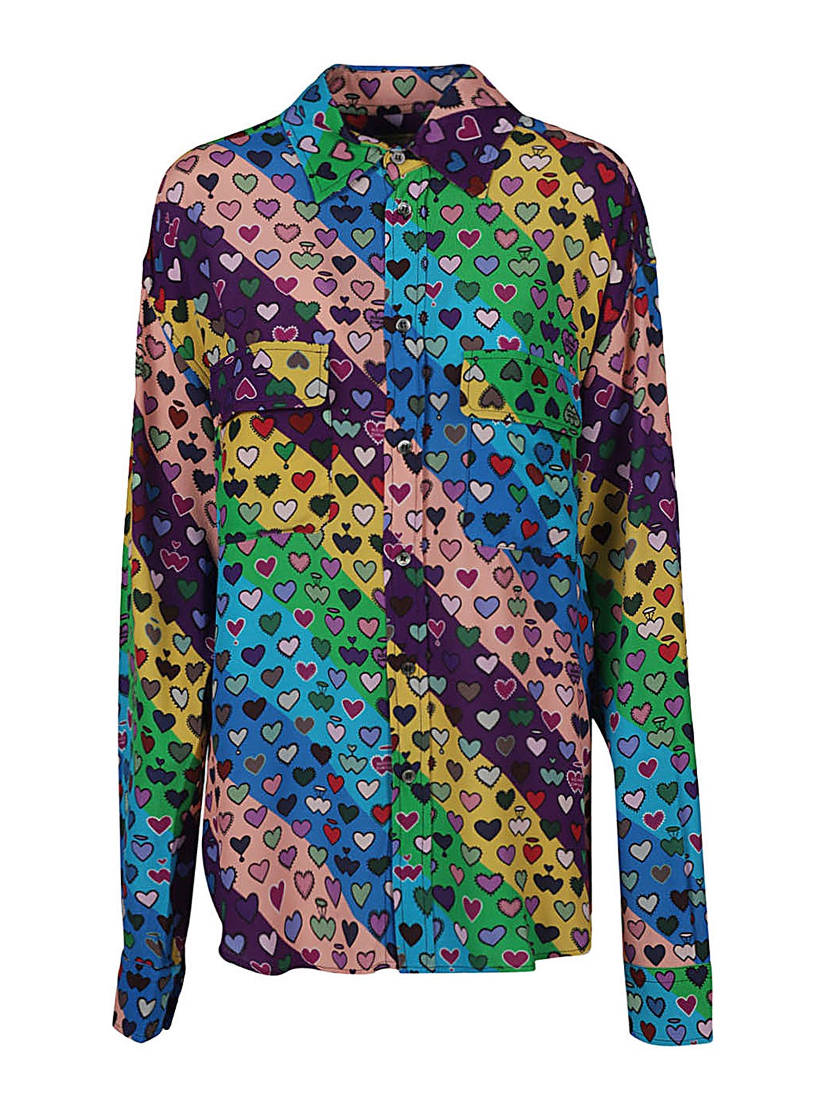 Alessandro Enriquez Printed Viscose Shirt In Multicolour