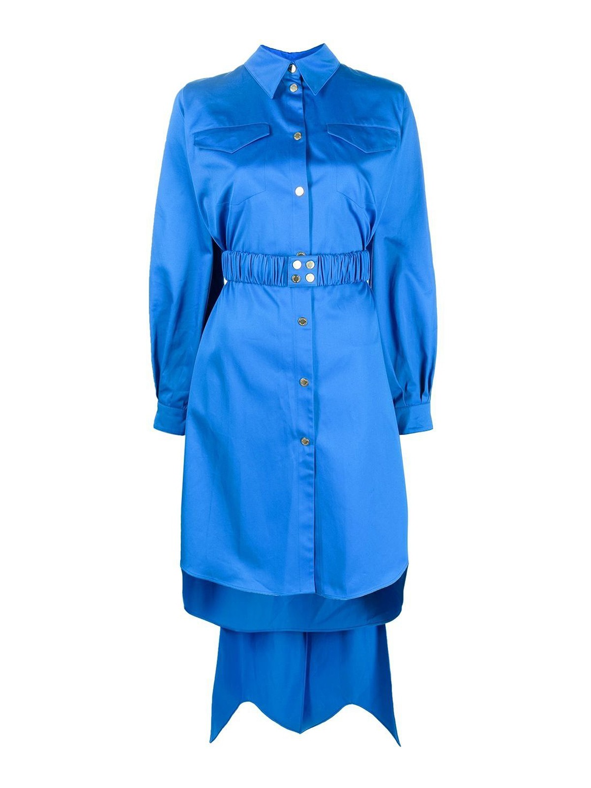 Shop Az Factory Cotton Shirt Dress In Blue