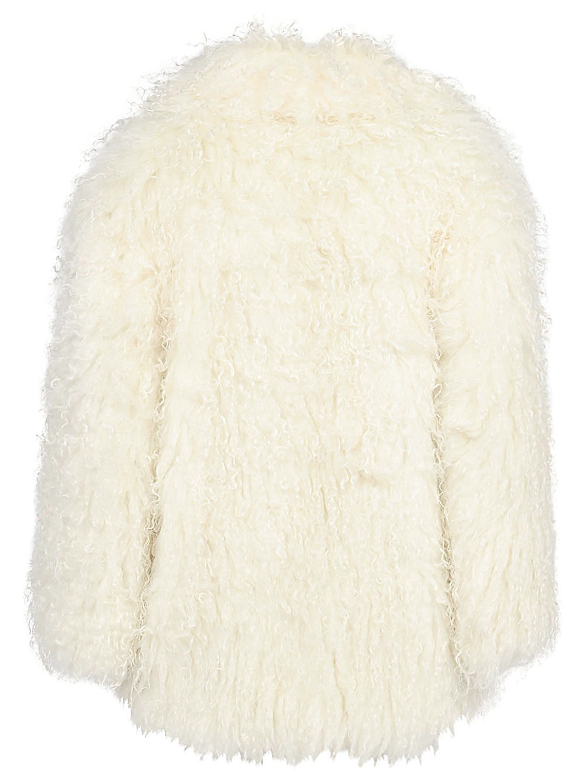 Shop Becagli Mohair Fur Caban Coat In White