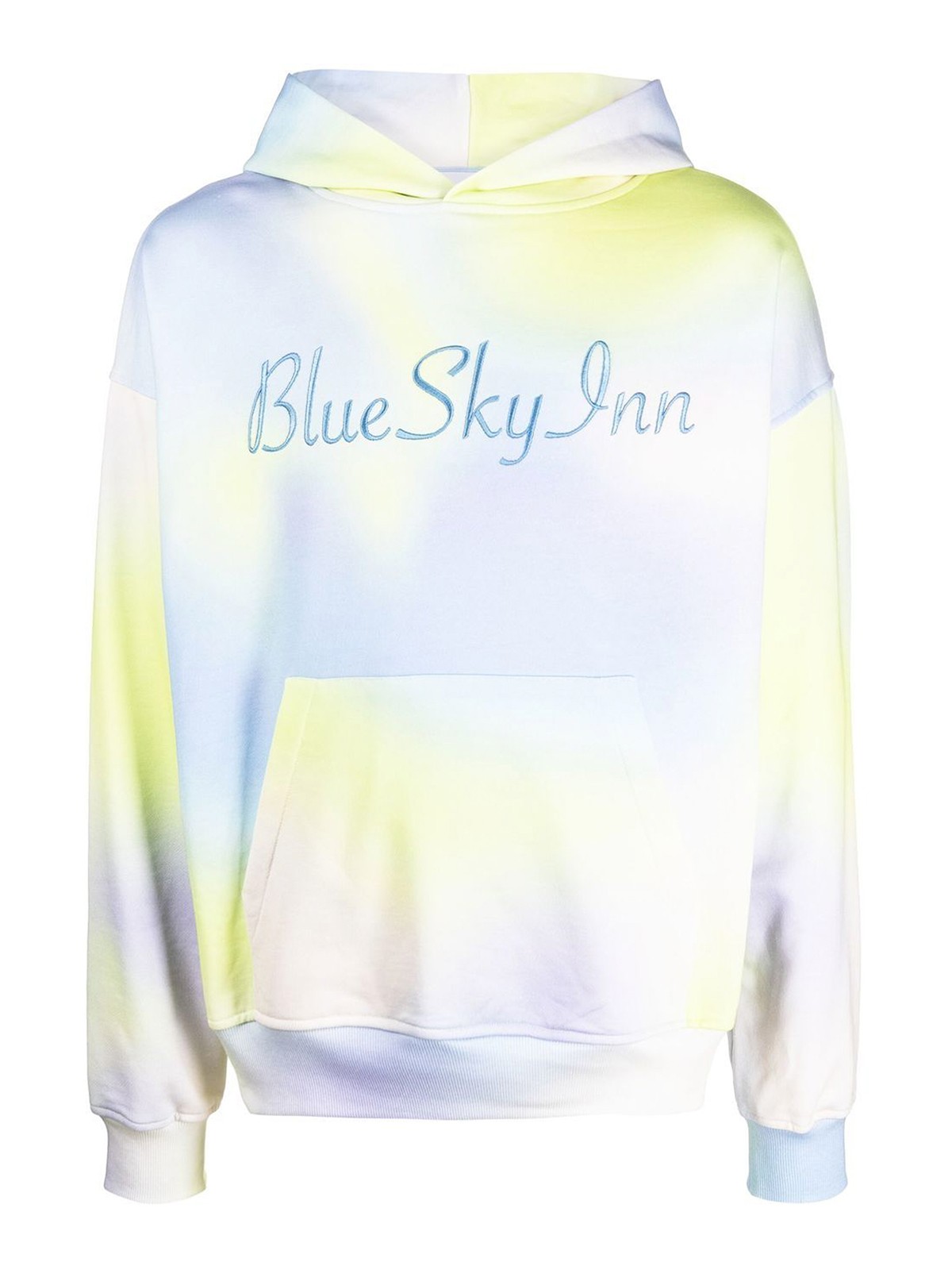 Shop Blue Sky Inn Tie-dye Cotton Hoodie In Blue