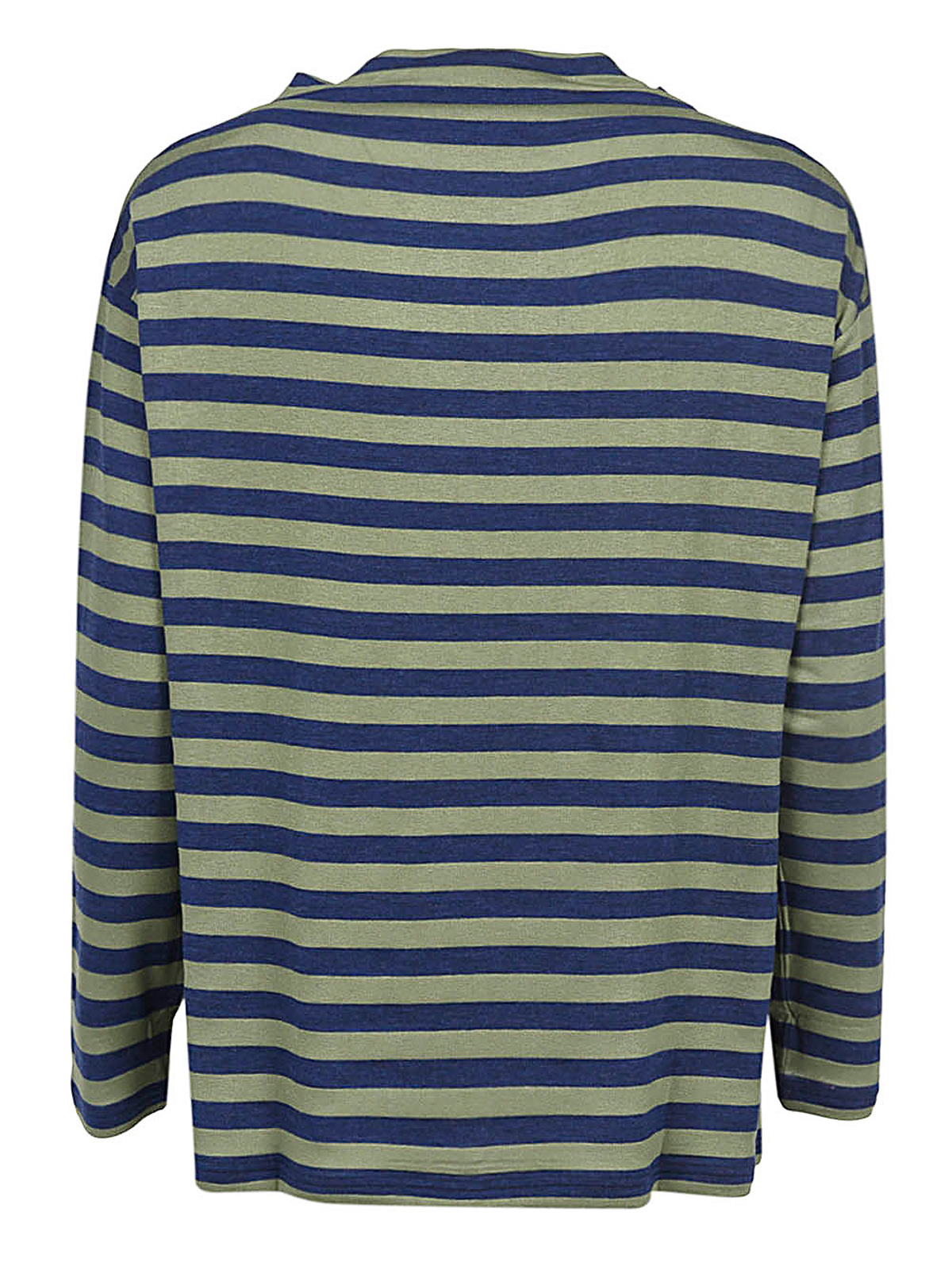 Shop Shirt C-zero Wool Blend Striped Sweater In Green
