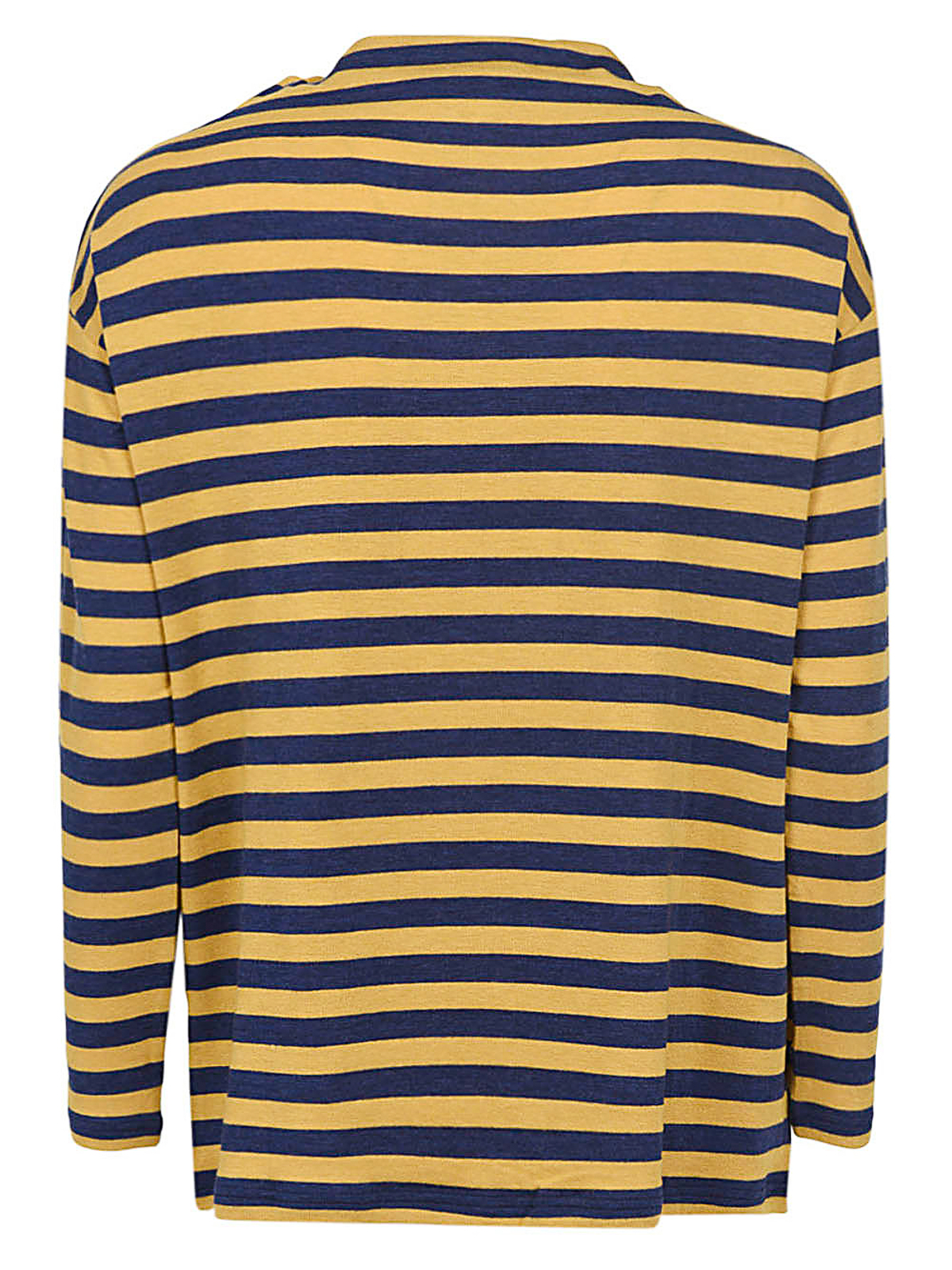 Shop Shirt C-zero Wool Blend Striped Sweater In Yellow