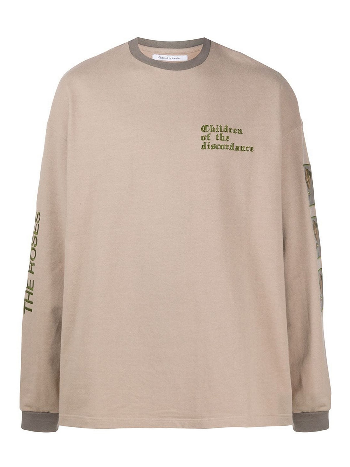 Children Of The Discordance Cotton Embroidered Sweatshirt In Light Brown