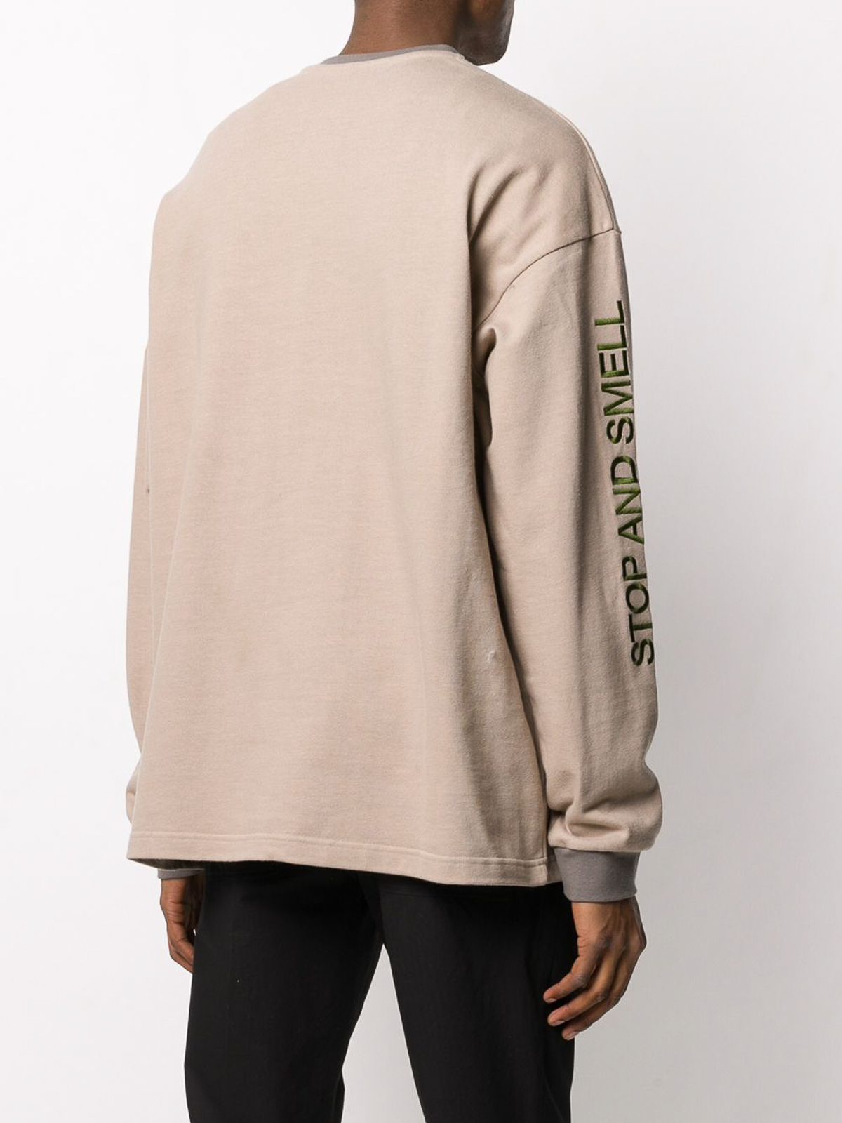 Shop Children Of The Discordance Cotton Embroidered Sweatshirt In Light Brown