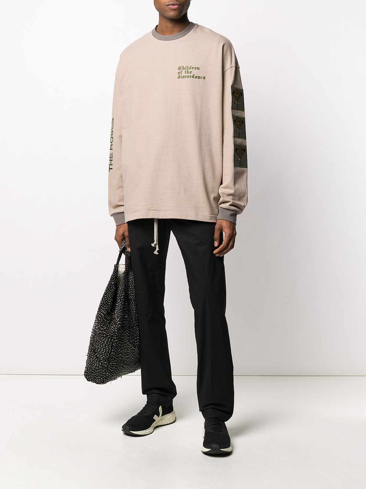 Shop Children Of The Discordance Cotton Embroidered Sweatshirt In Light Brown