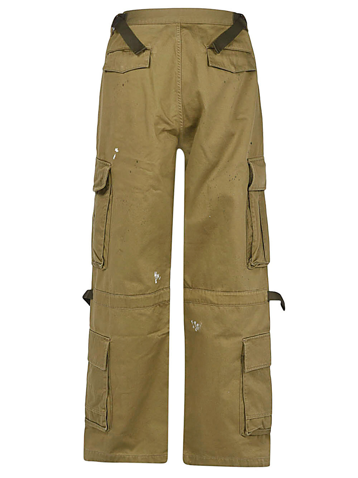 Shop Darkpark Julian Canvas Cargo Trousers In Green