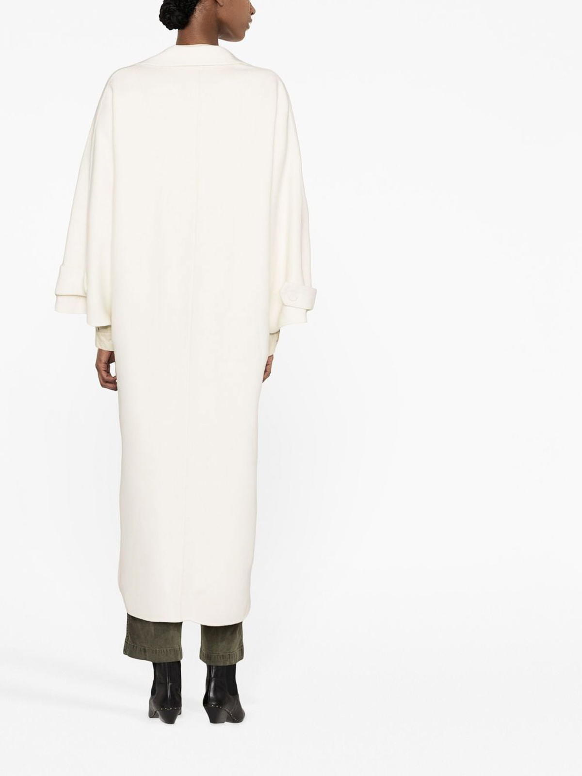 Shop Ermanno Scervino Double-breasted Oversized Caban In White