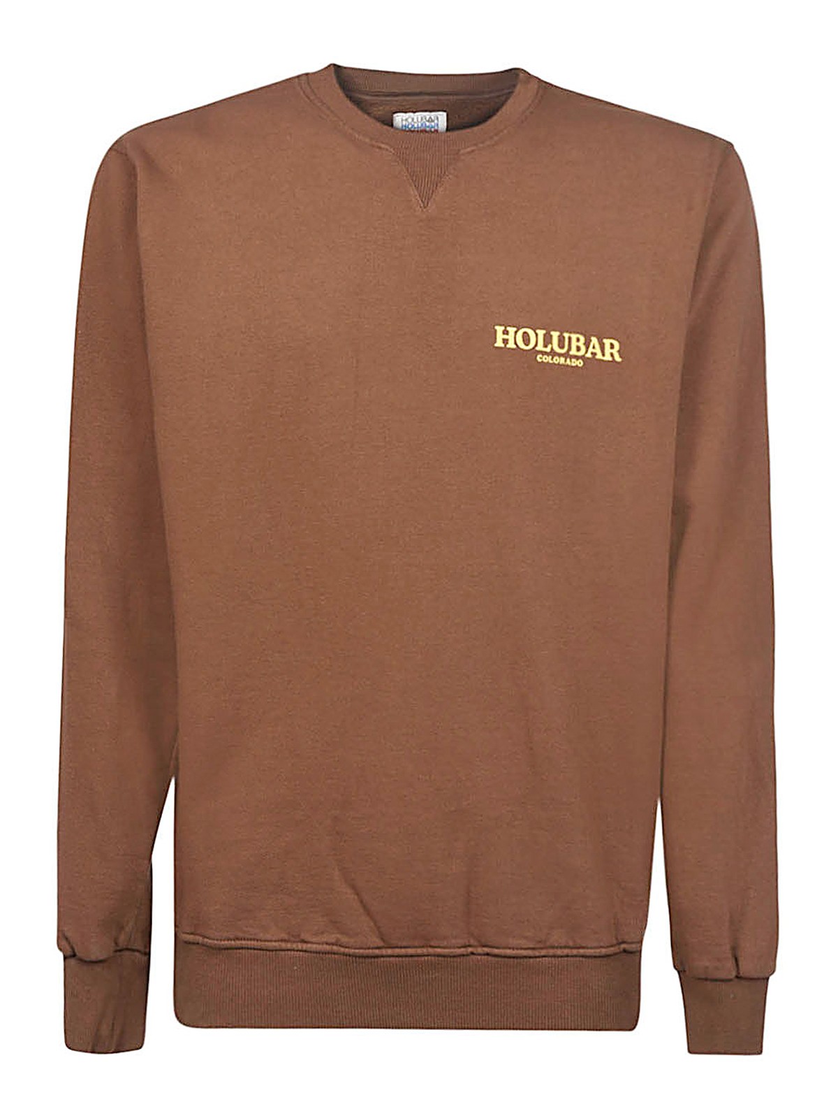 Holubar Logo Crewneck Sweatshirt In Brown