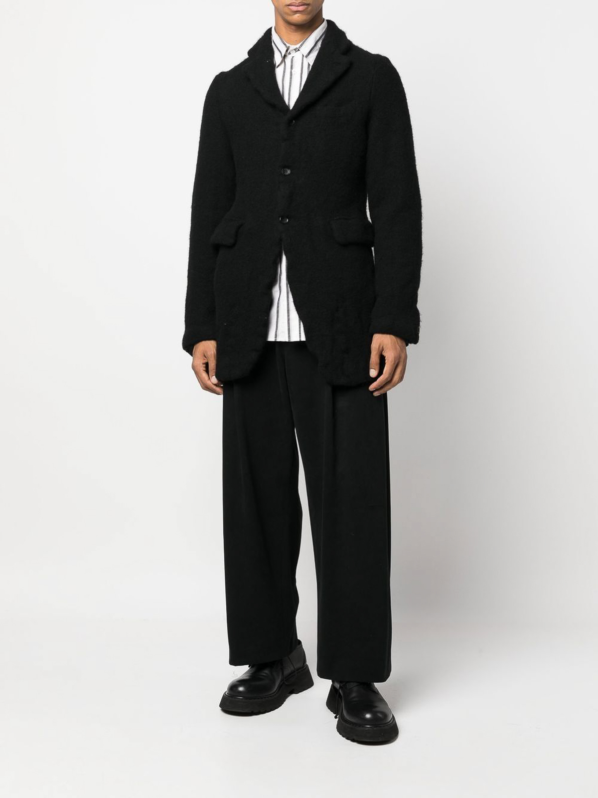 コート COMME DES GARCONS WOOL DOUBLE-BREASTED COAT Comme Des Garcons Hommes Plus Single breasted wool jacket