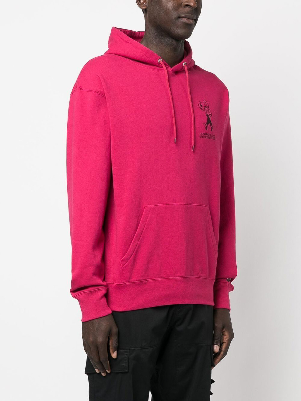 Shop Icecream Logo Cotton Hoodie In Red