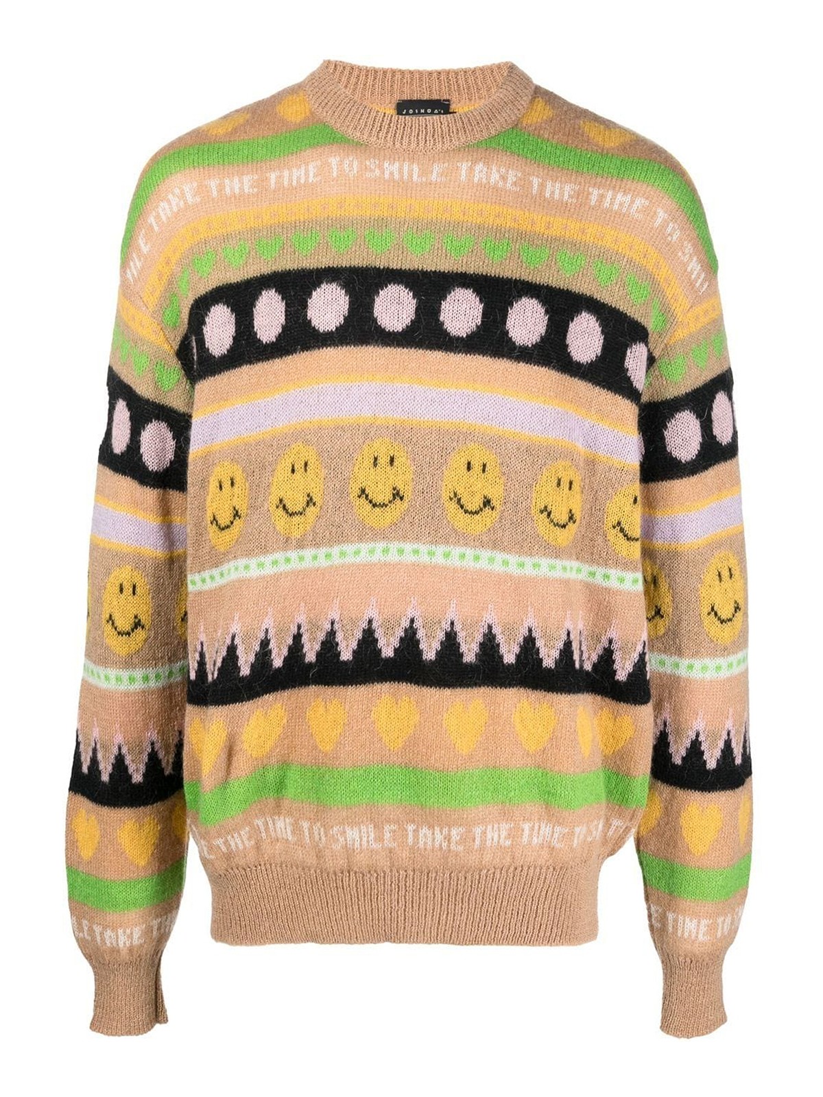 Shop Joshua Sanders Wool Blend Striped Sweater In Camel