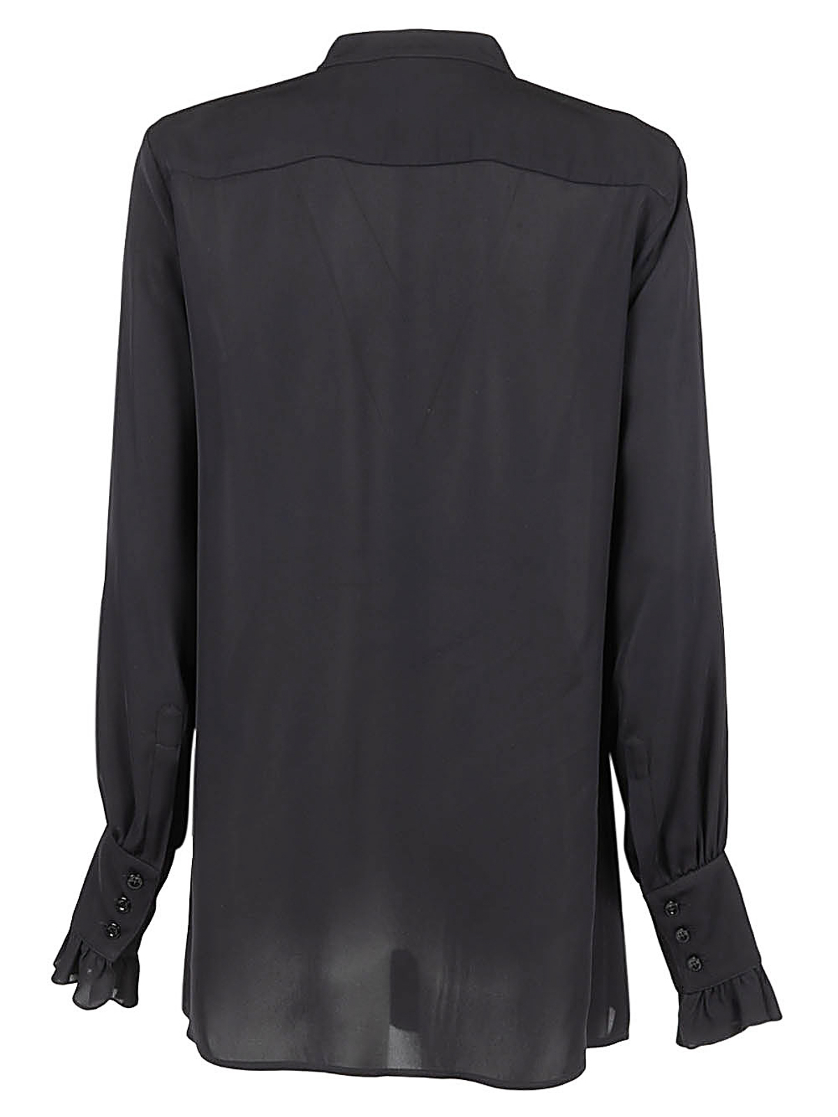 Shop Seafarer Long Sleeve Ruched Shirt In Black